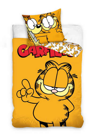 Bettwäsche Wendebettwäsche Garfield 140x200 cm, 70x90cm Baumwolle, Garfield, Baumwolle, 2 teilig