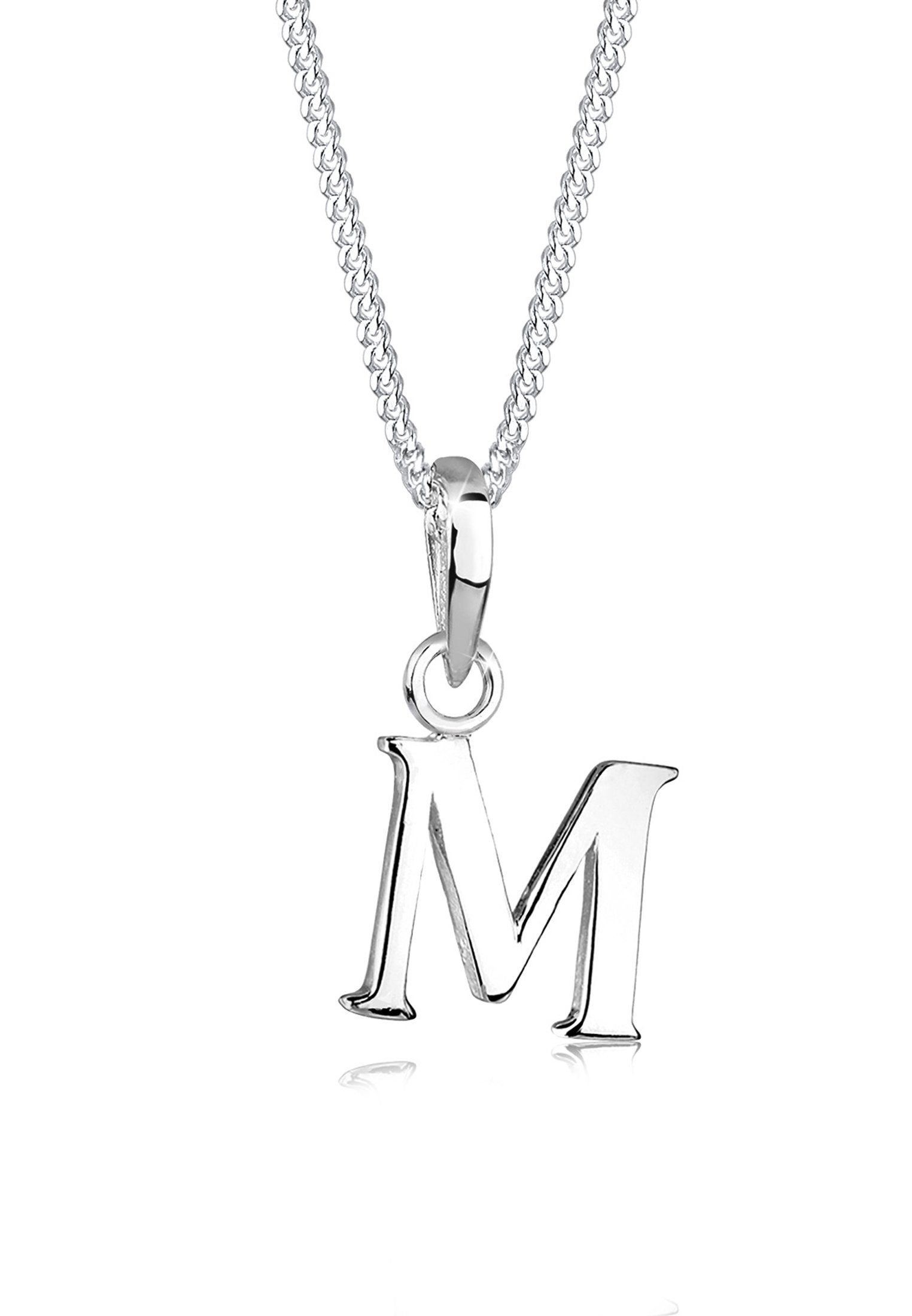 Elli Kette mit Anhänger Buchstabe M 925 Sterling Silber, Buchstabe günstig online kaufen