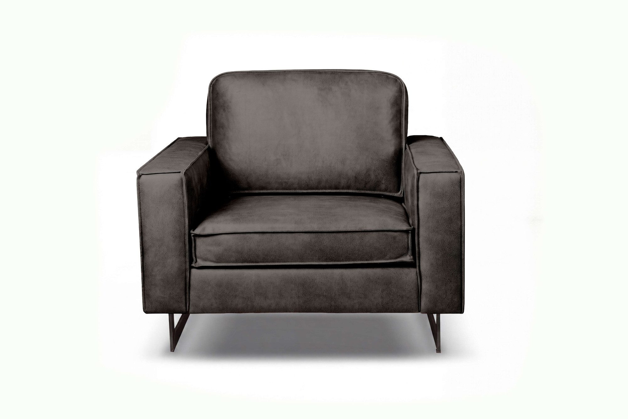 Home affaire Loveseat Pinto 105 cm, Cord, Chenille, Lederoptik, mit Keder, Metallfüßen und auch in Cord Bezug erhältlich