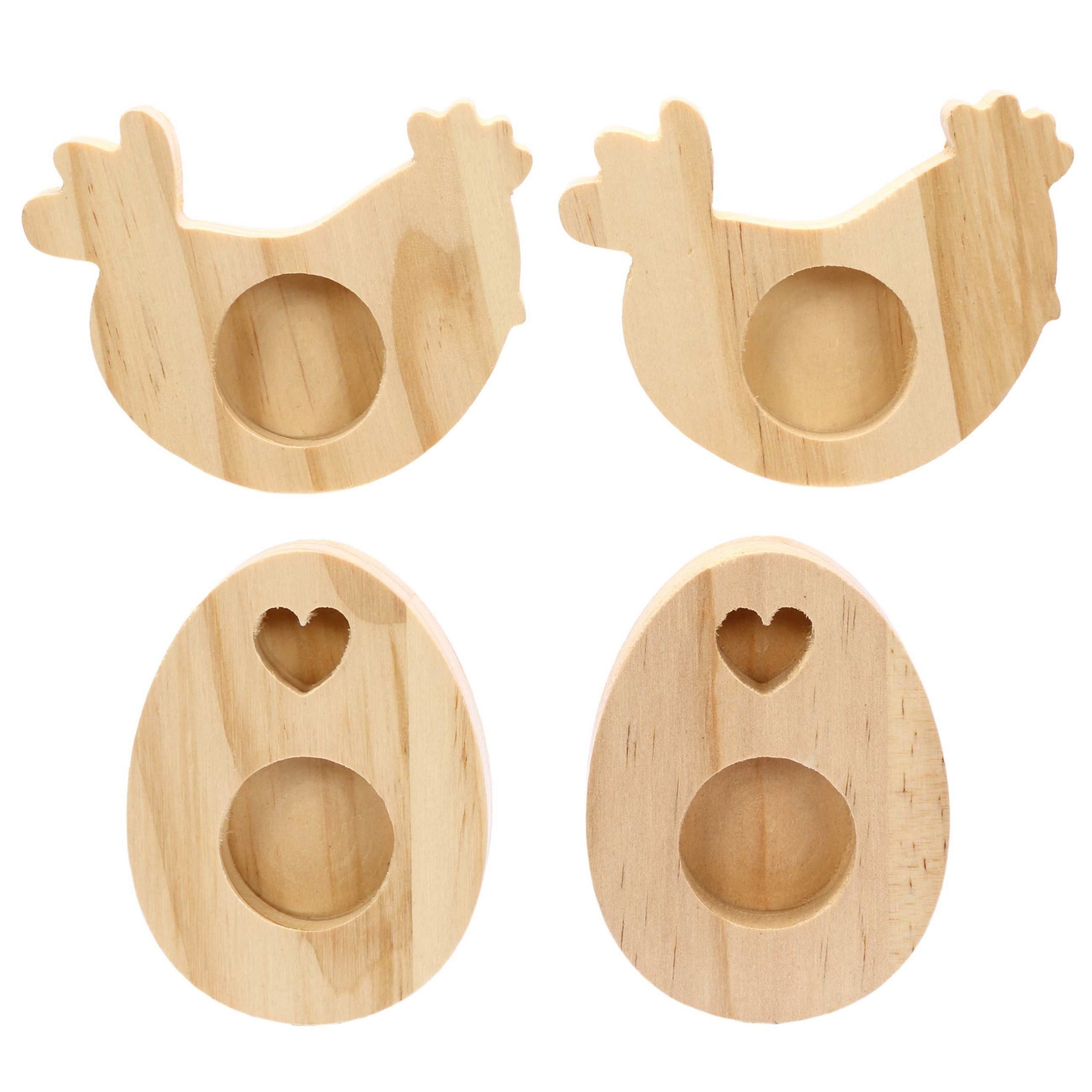 Eierbecher 4 Eierbecher aus Holz