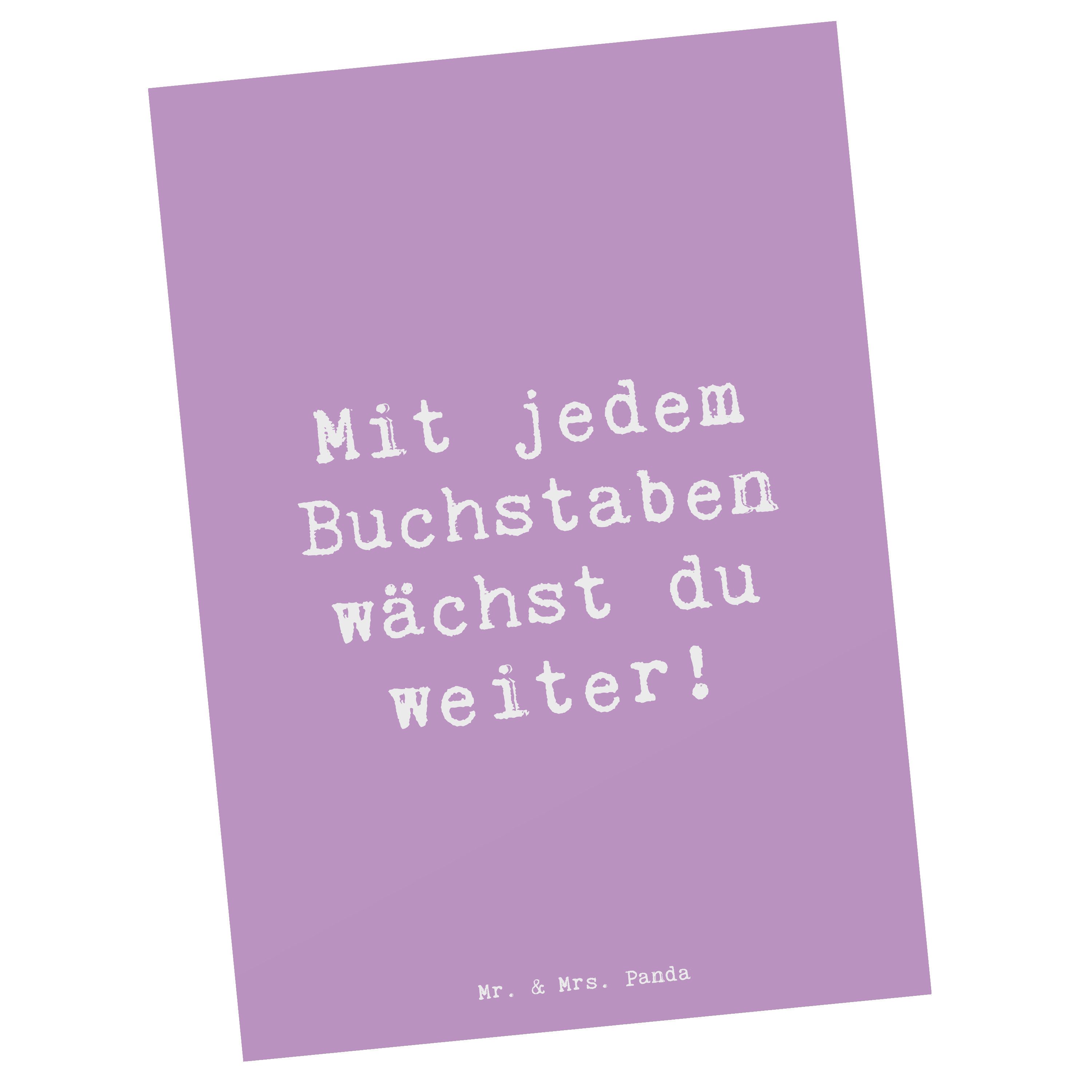 Postkarte Schulanfang Inspiration - Lavendeltraum - Geschenk, Bildung, Mut, Tro