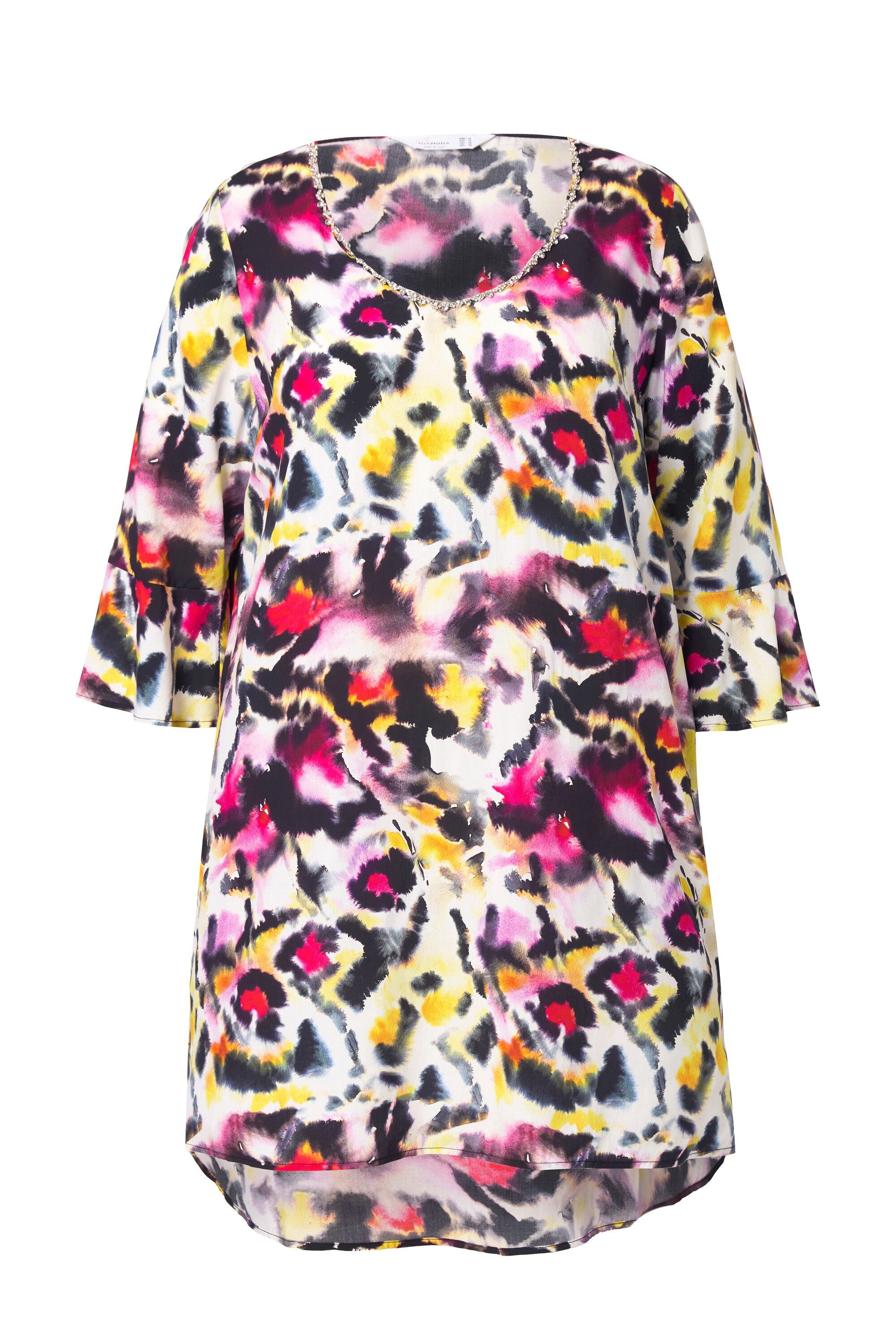 MIAMODA Tunika Tunika A-Linie Alloverdruck 3/4-Ärmel günstig online kaufen