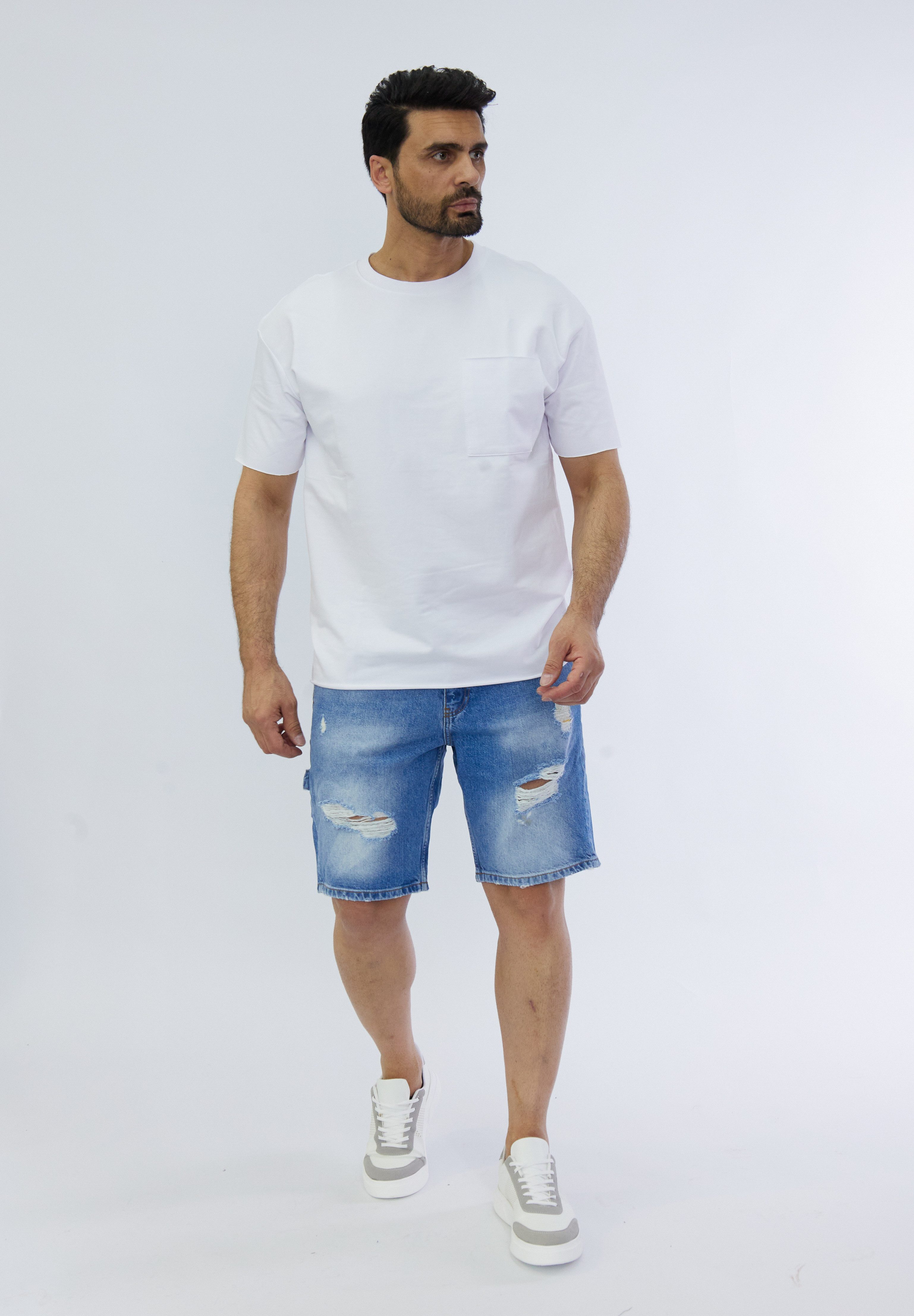 Denim House Jeansshorts Lässige Loose Fit günstig online kaufen
