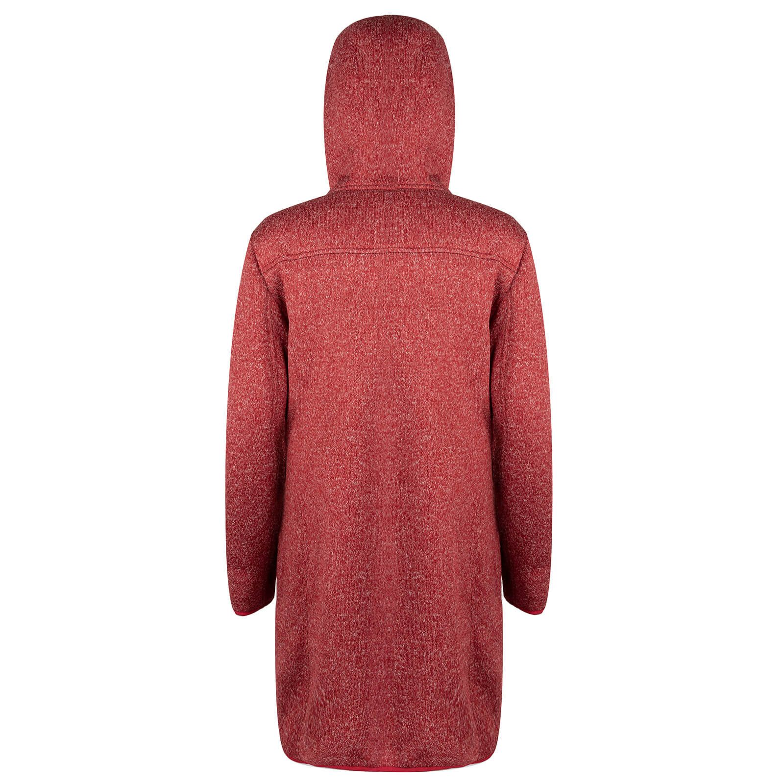 Blue Wave Fleecejacke Naomi Damen Strickfleecemantel Naomi mit Teddy-Futter - Fleecemantel Kapuze