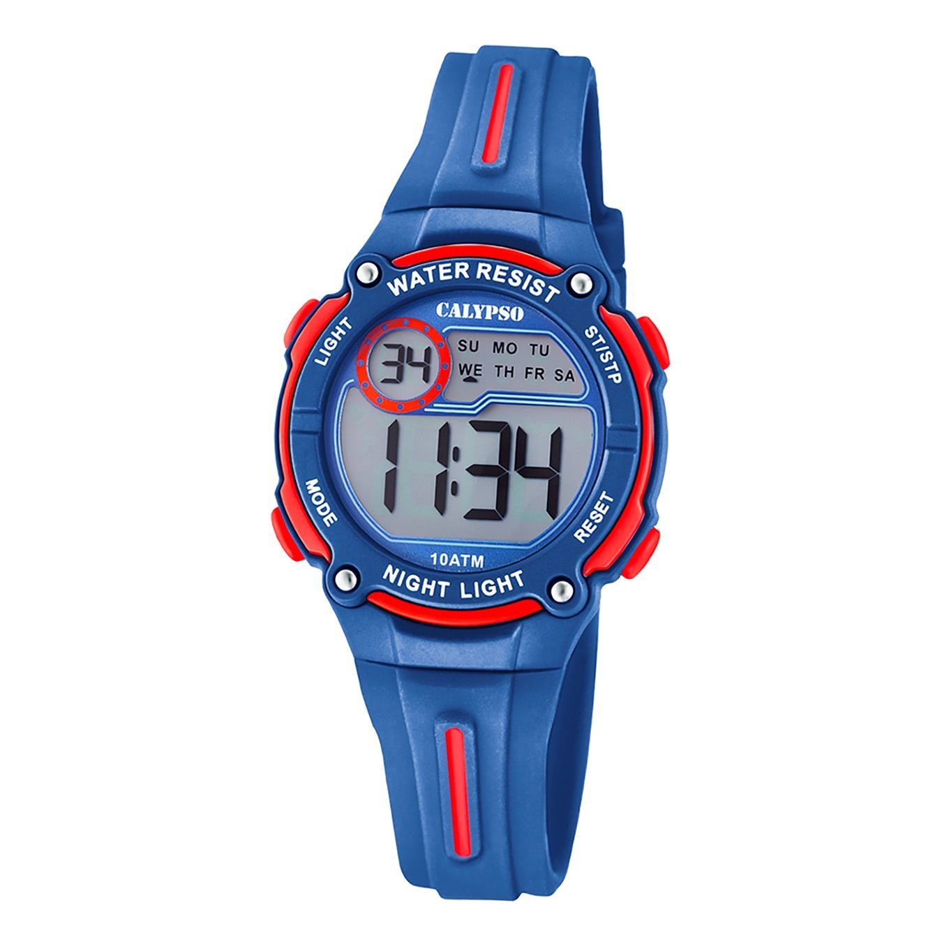 CALYPSO WATCHES Digitaluhr rund, PURarmband Armbanduhr Uhr K6068/4 Kinder Kunststoffband, Kunststoff, Calypso Kinder Fashion dunkelblau
