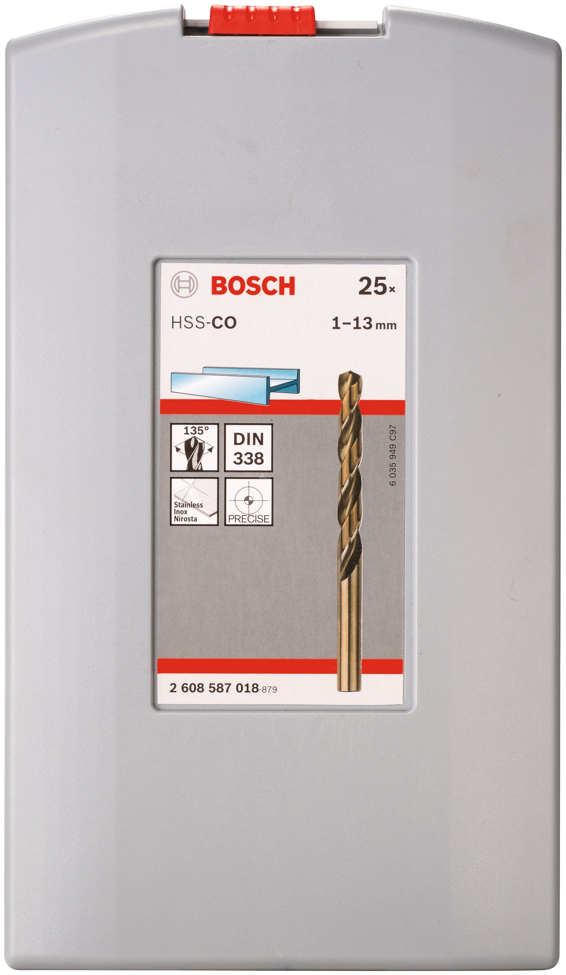 Bosch Professional Holzbohrer ProBox, (Set, 25-tlg), Metallbohrer HSS-Co