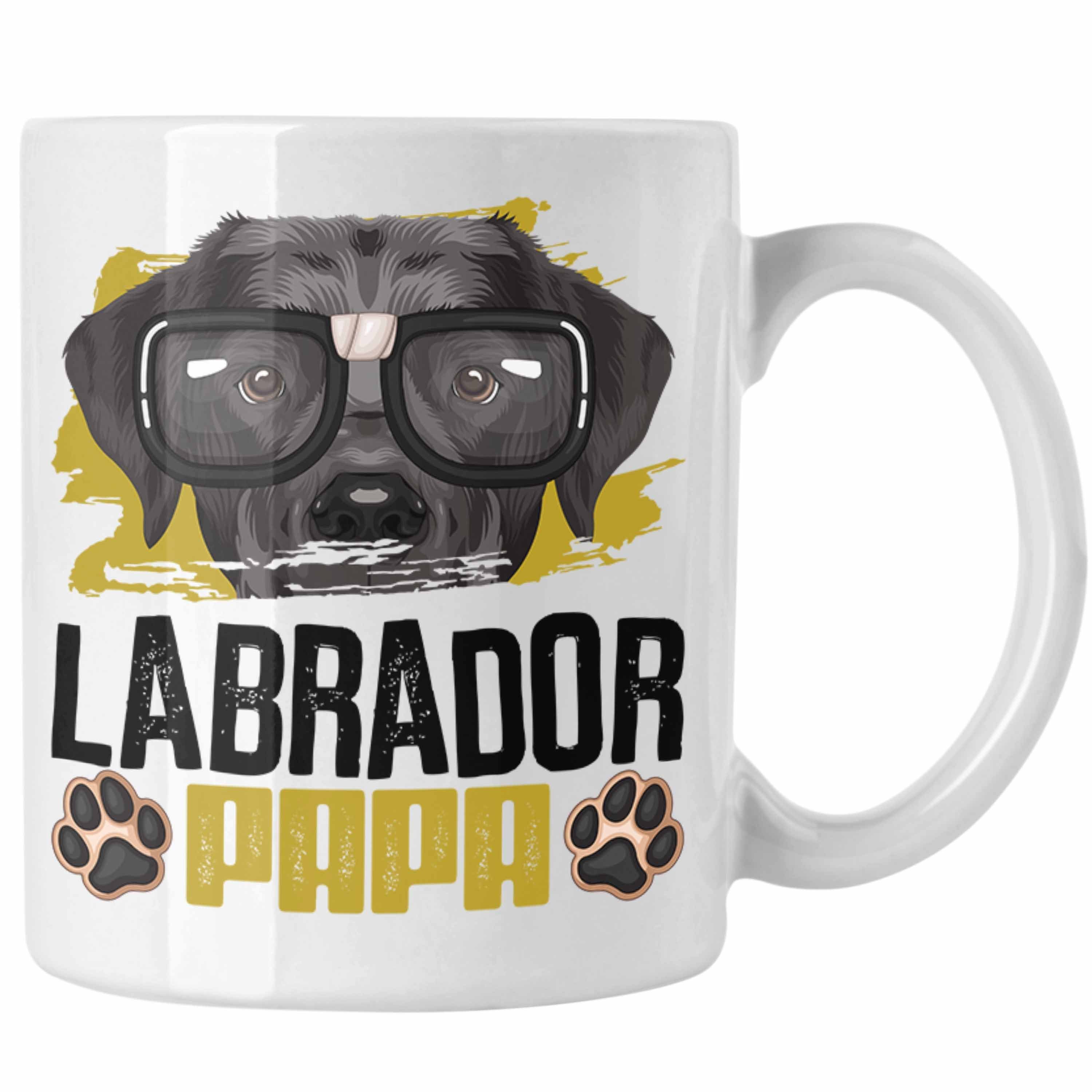 Trendation Tasse Labrador Papa Besitzer Tasse Geschenk Lustiger Spruch Geschenkidee Lab Weiss