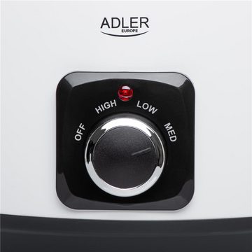 Adler Schongarer AD 6413w, Slow Cooker 5,8L, 3 Heizstufen, Edelstahl, spülmaschinenfest, weiß