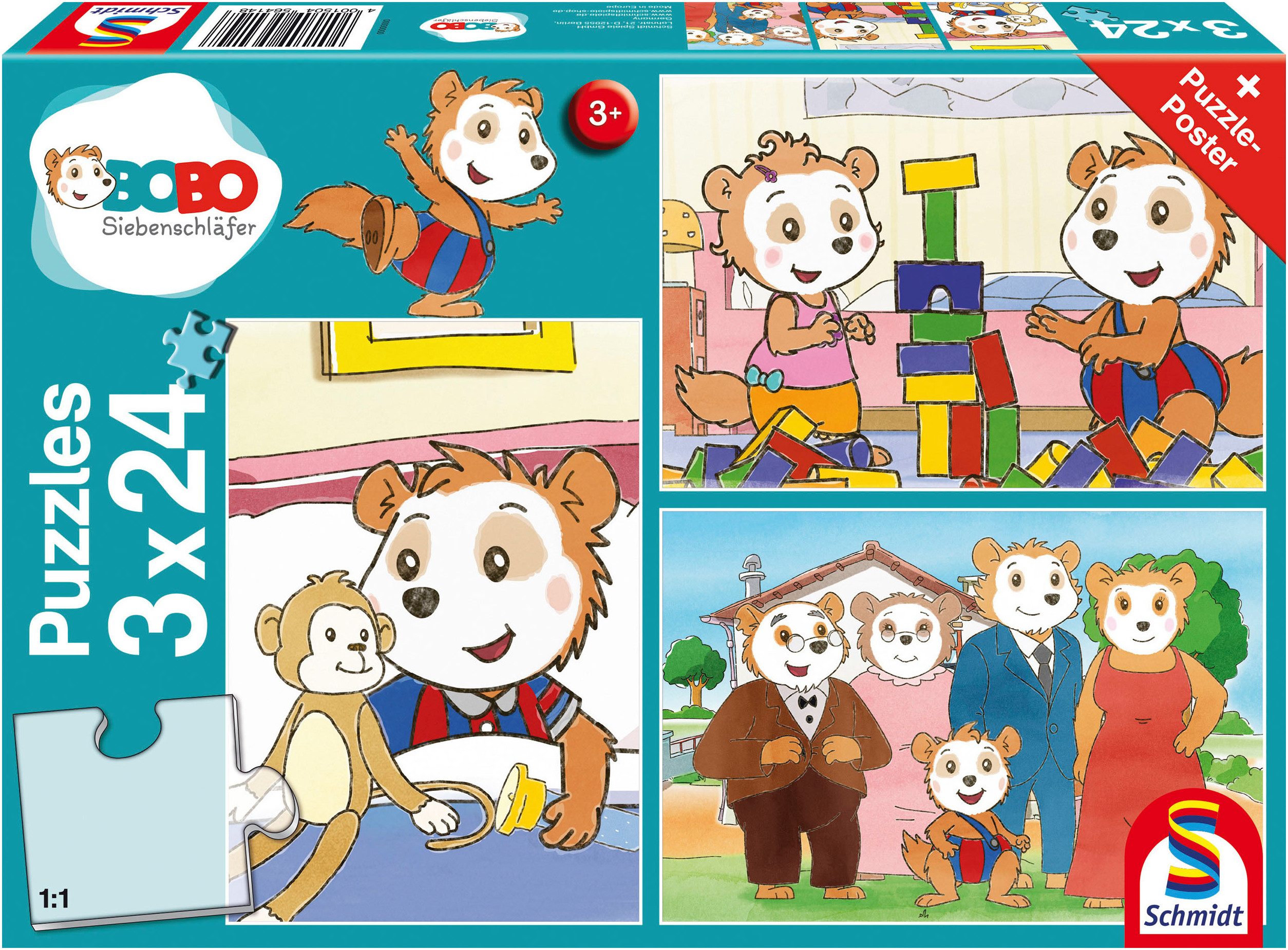 Schmidt Spiele Puzzle Bobo Siebenschläfer, Freunde günstig online kaufen
