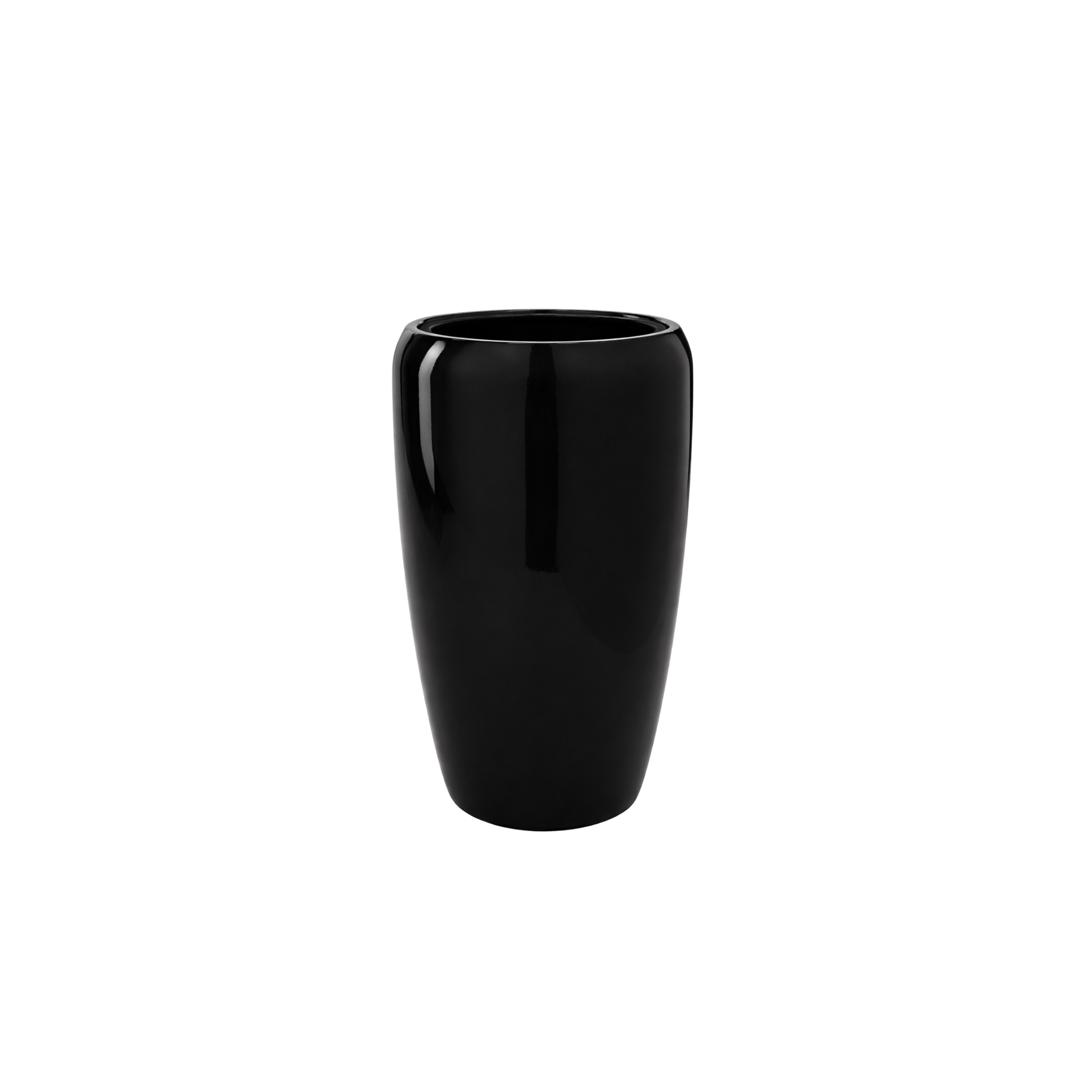 Flingora Bodenvase Cleo, mit Einsatz - Fiberglas - Indoor & Outdoor - Schwarz - Höhe 51 cm
