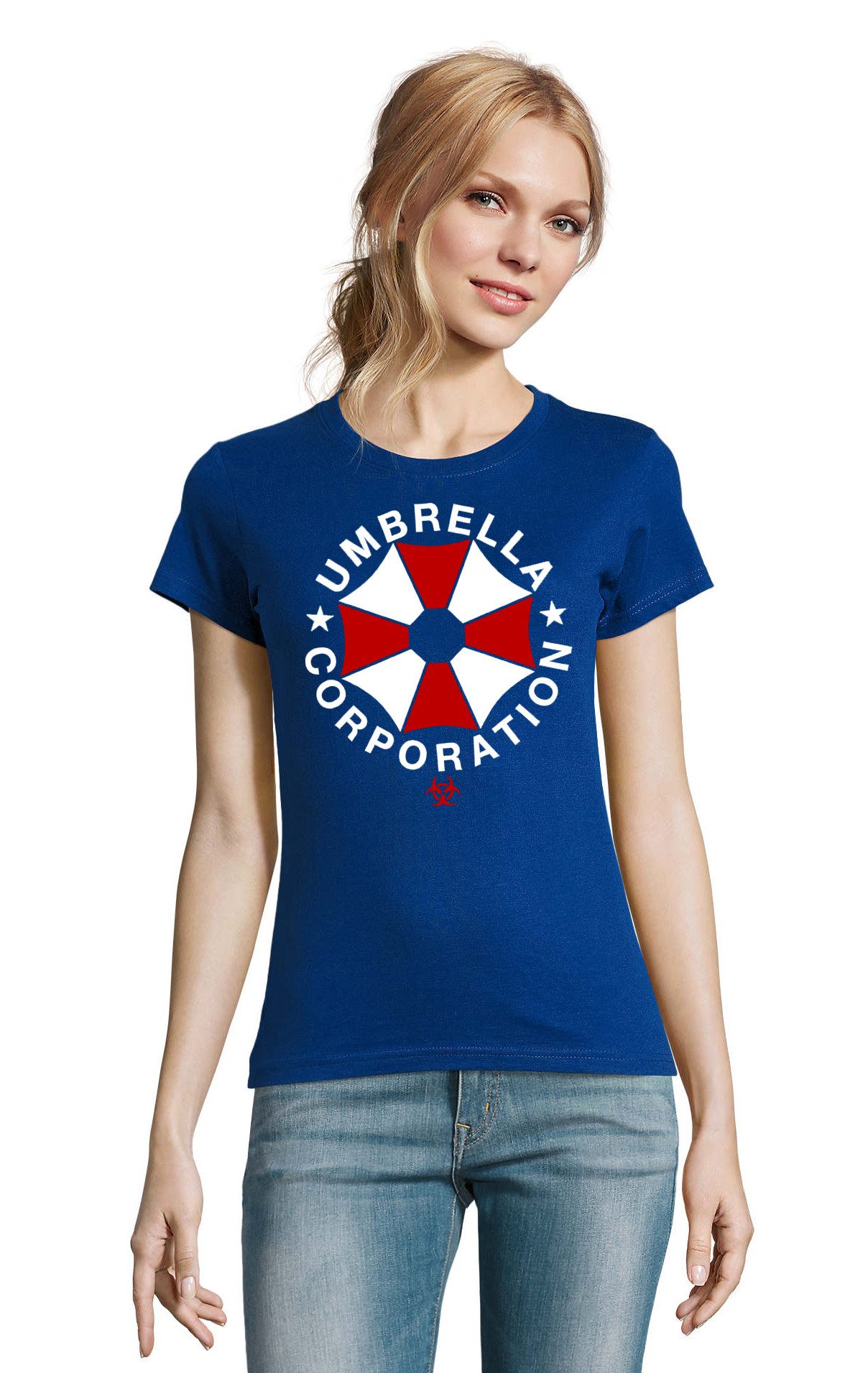 T-Shirt Umbrella Damen Shirt Kultsymbol Print Gamer Freizeit Style