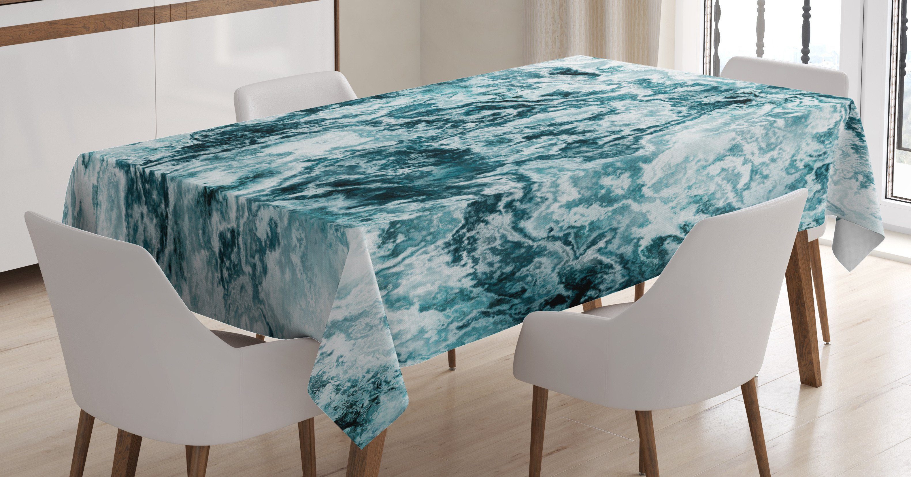 abstrakte Marmor Außen Waschbar Farben, Farbfest Bereich Abakuhaus Retro geeignet den Klare Tischdecke Für