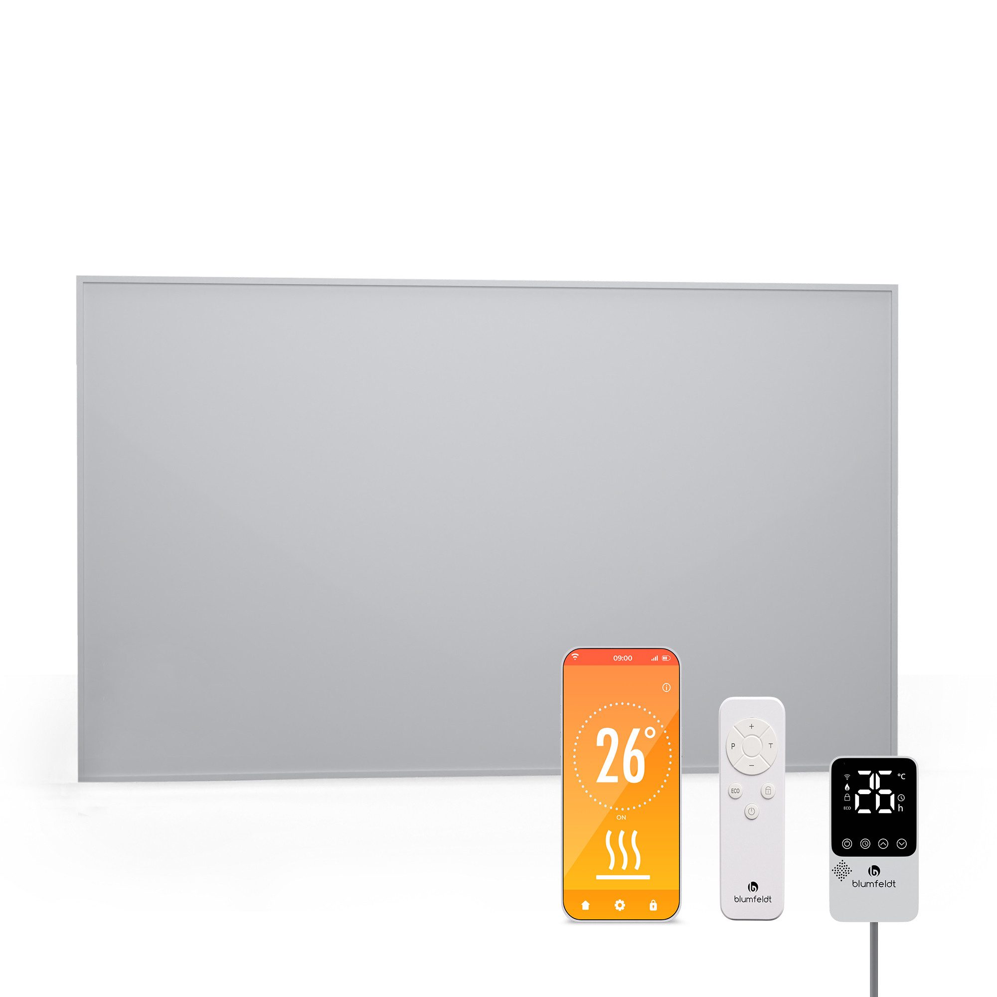 blumfeldt Infrarotheizung RadiantSmart, elektrische Heizkörper Touch App 360 W