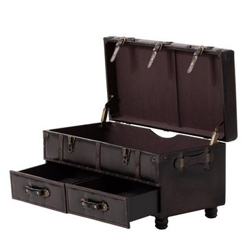 HomeGuru Bettbank Retro-Box Sitzbank, Couchtisch, Nachttisch-Box Hocker, Vintage-Stil (1-St., Packung)