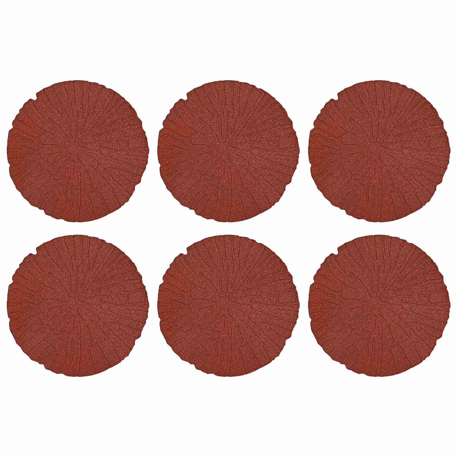 vidaXL Trittsteine Trittsteine 6 pcs Rot Ø 45 x 1,8 cm Gummi, 1.8x45 cm, 6-St.