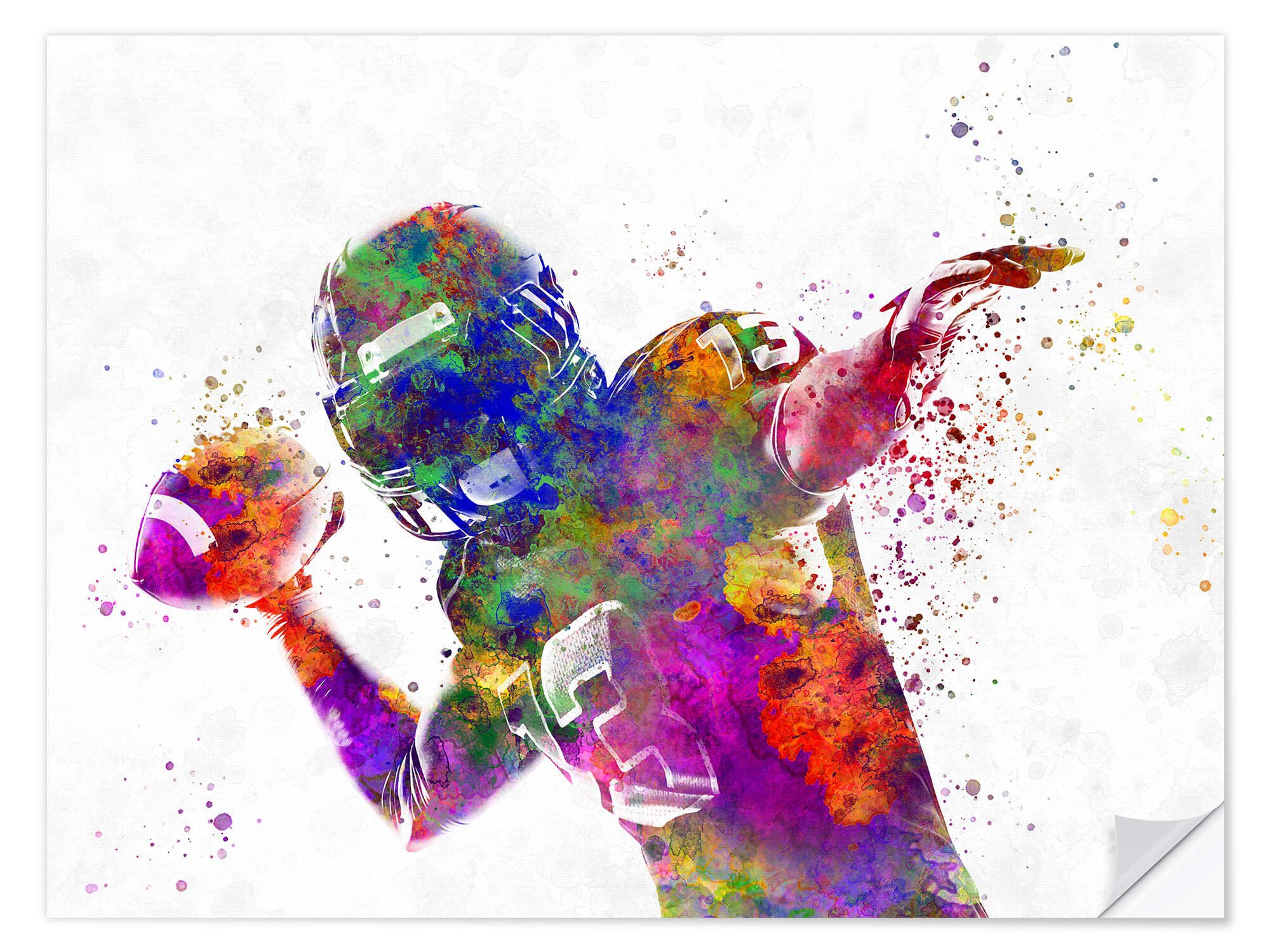 Posterlounge Wandbild American Football Spieler II, nobelart, erhältlich als Poster, Leinwandbild, Wandsticker oder Acrylglasbild