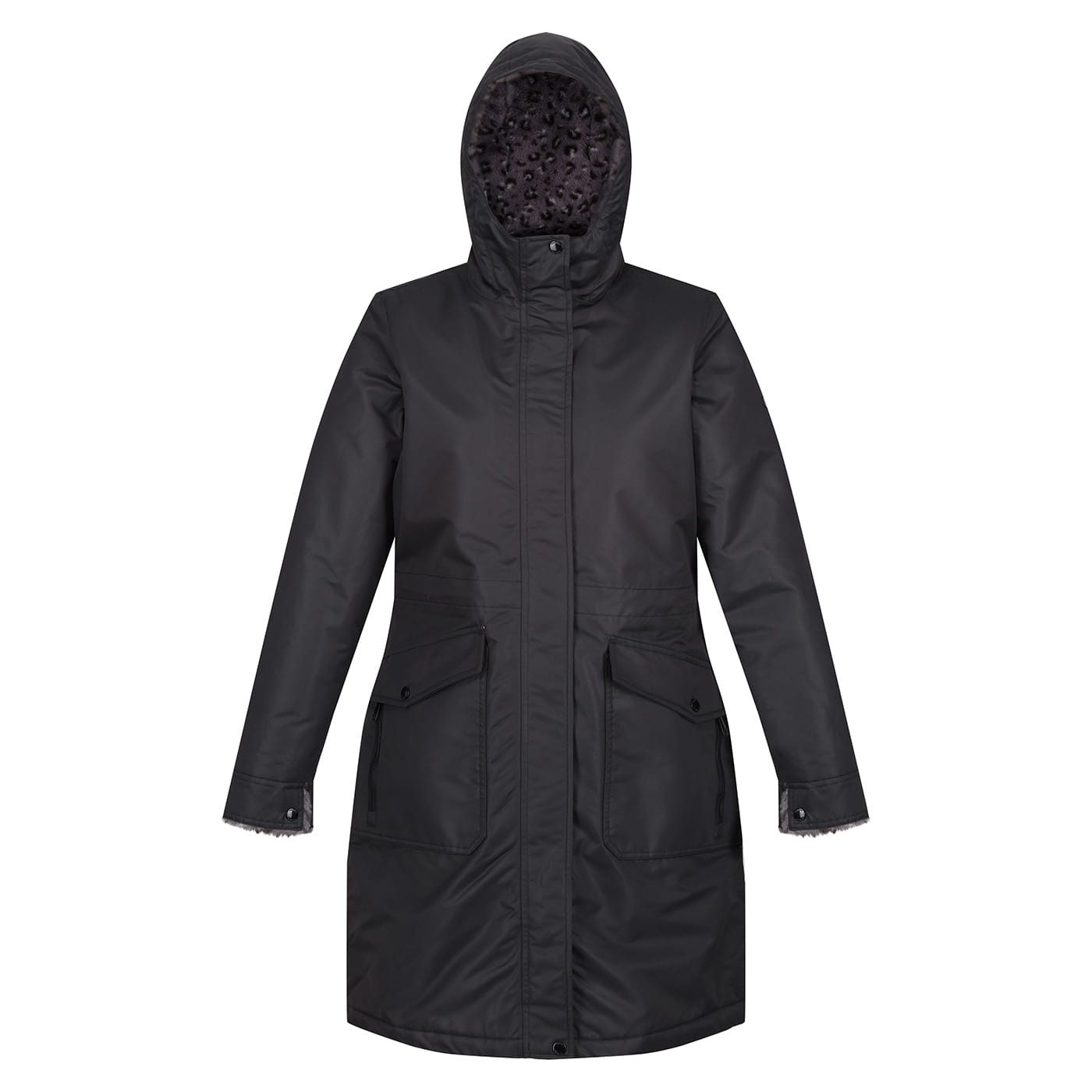 SCBFDI Damen Wintermantel Parka - Elegante Übergröße Jacke Mit Farbblock Design