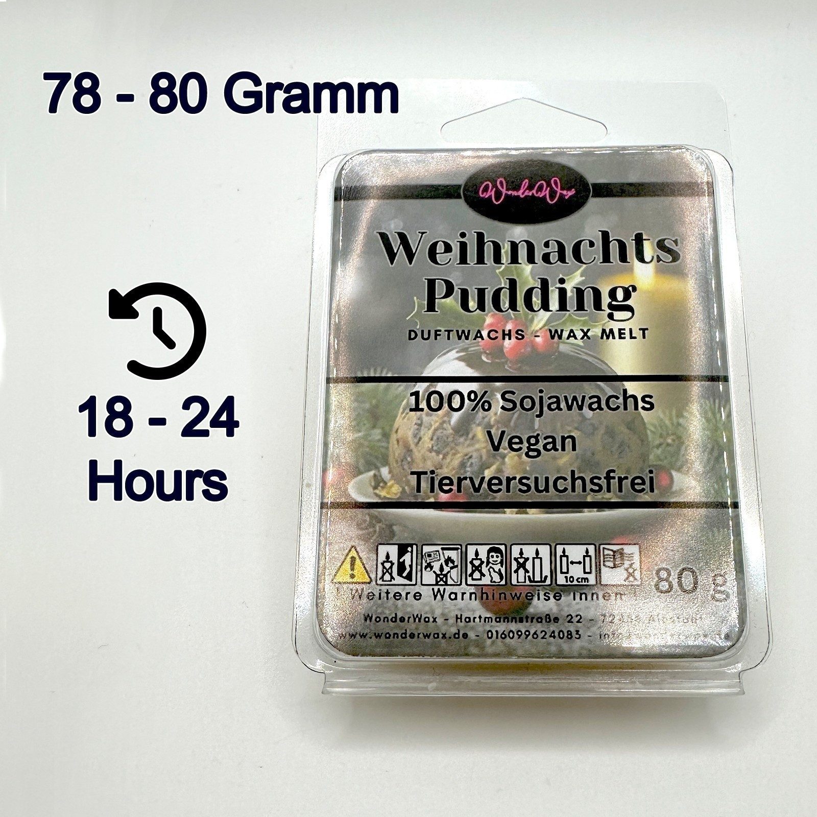 WonderWax Duftwachs WonderWax® Duftwachs 6 Würfel, (Weihnachtspudding), Duftrichtung: Weihnachtspudding