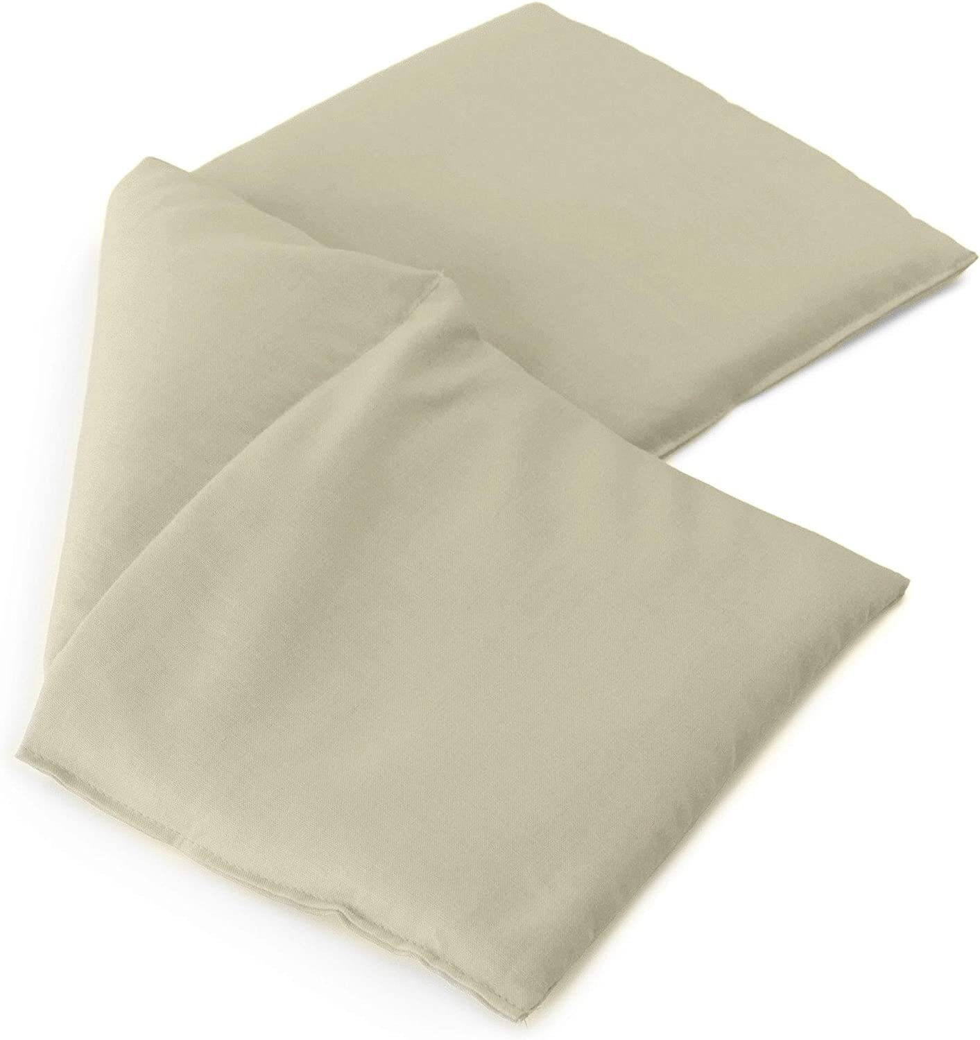 Giraffenland Wärmekissen Leinsamenkissen 3-Kammer 20x50cm - Bio Stoff - Wärme- u. Kältekissen, Wärme- (Mikrowelle/Backofen) o. Kältekissen (Kühlschrank/Gefriertruhe)
