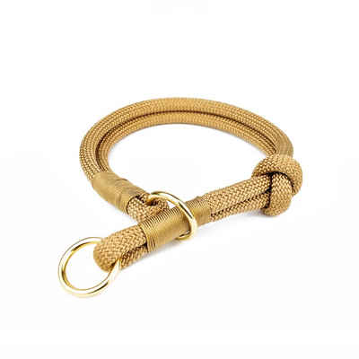 Tierluxe Hunde-Halsband Zugstopp, Tau Seil, Handgemacht