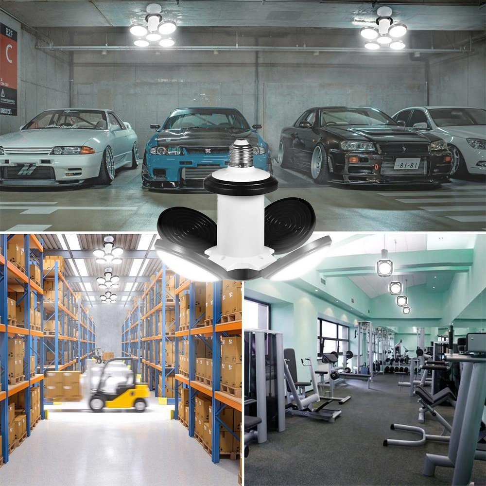 Werkstätten MDHAND LED-Garagenleuchte Deckenleuchte integriert, und Zusammenklappbar für fest Balkone. LED E27/E26, LED Lagerhallen, Garagen,