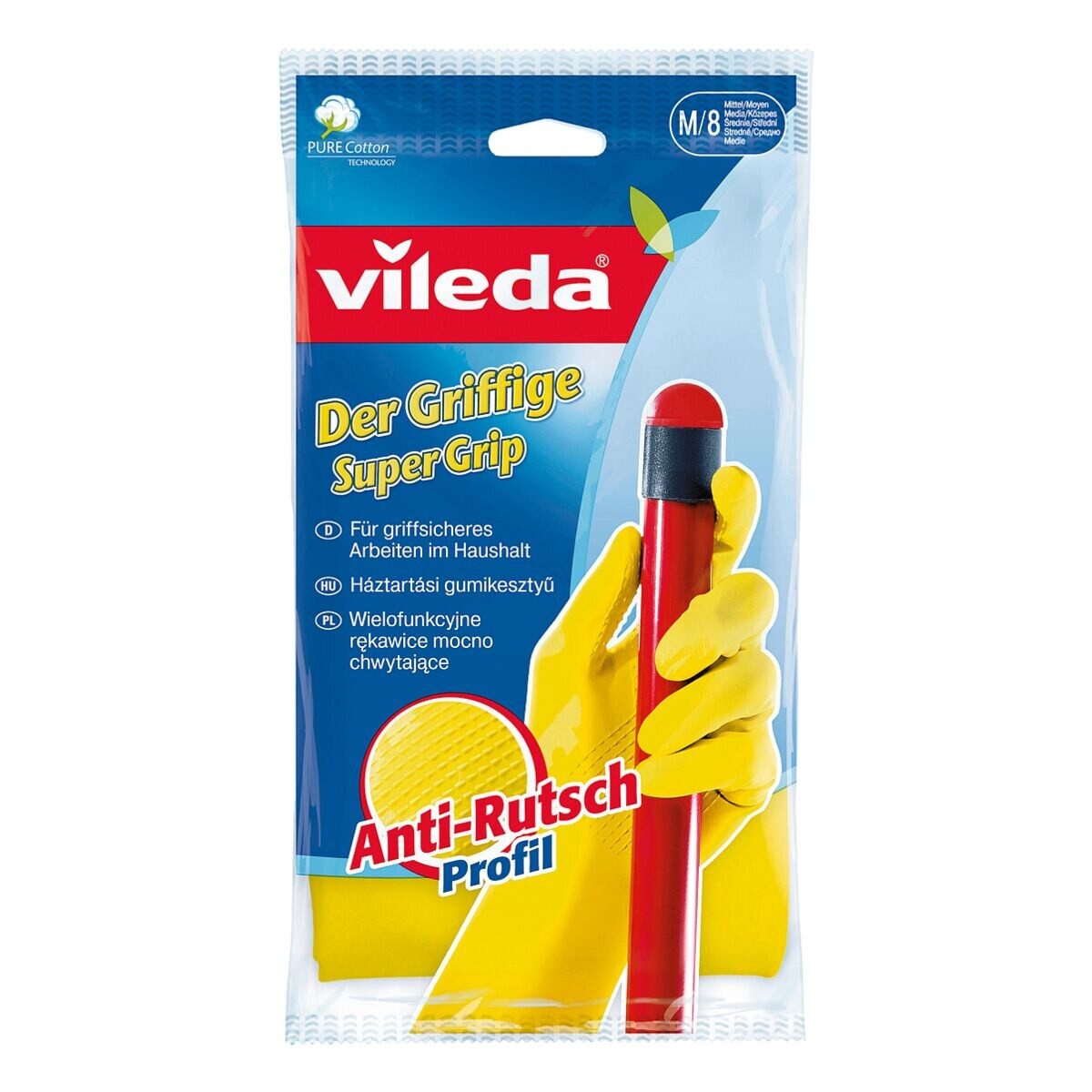 Vileda Latexhandschuhe Der Griffige mit Noppenprofil, 1 Paar günstig online kaufen