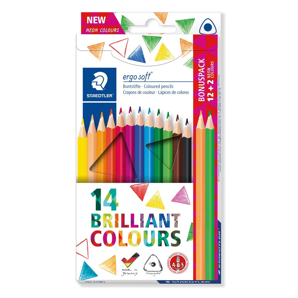 STAEDTLER Buntstift STAEDTLER Buntstifte ergosoft dreikant Bonuspack 14 Stück