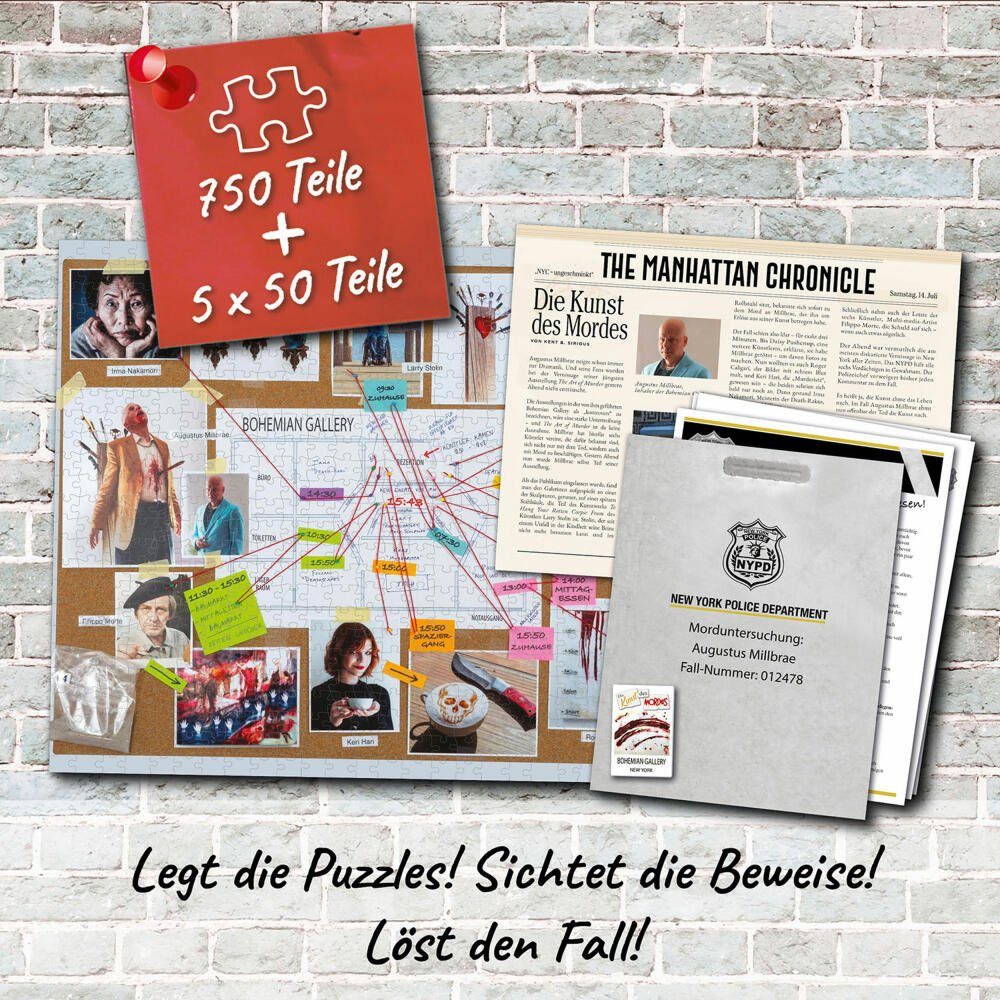 Kosmos Spiel Murder Mystery Puzzle Die Kunst des Mordes