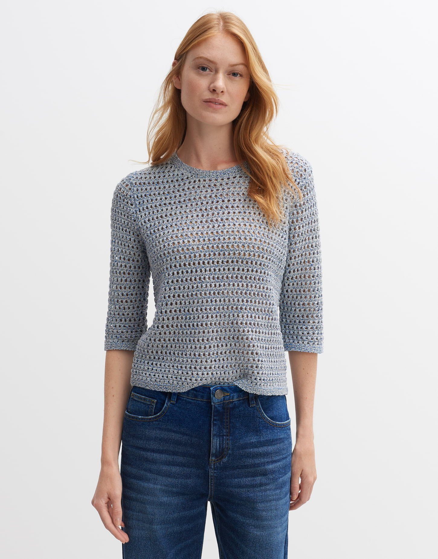 OPUS Strickpullover Perly lockere Passform Strick