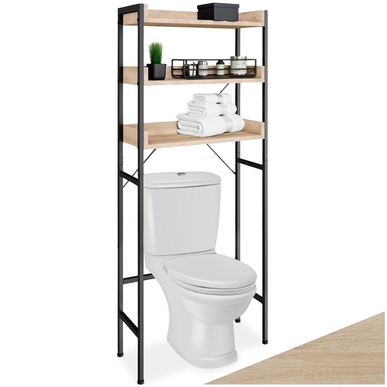 tectake Badregal Badezimmerregal, Set 1-tlg., Industrial günstig online kaufen
