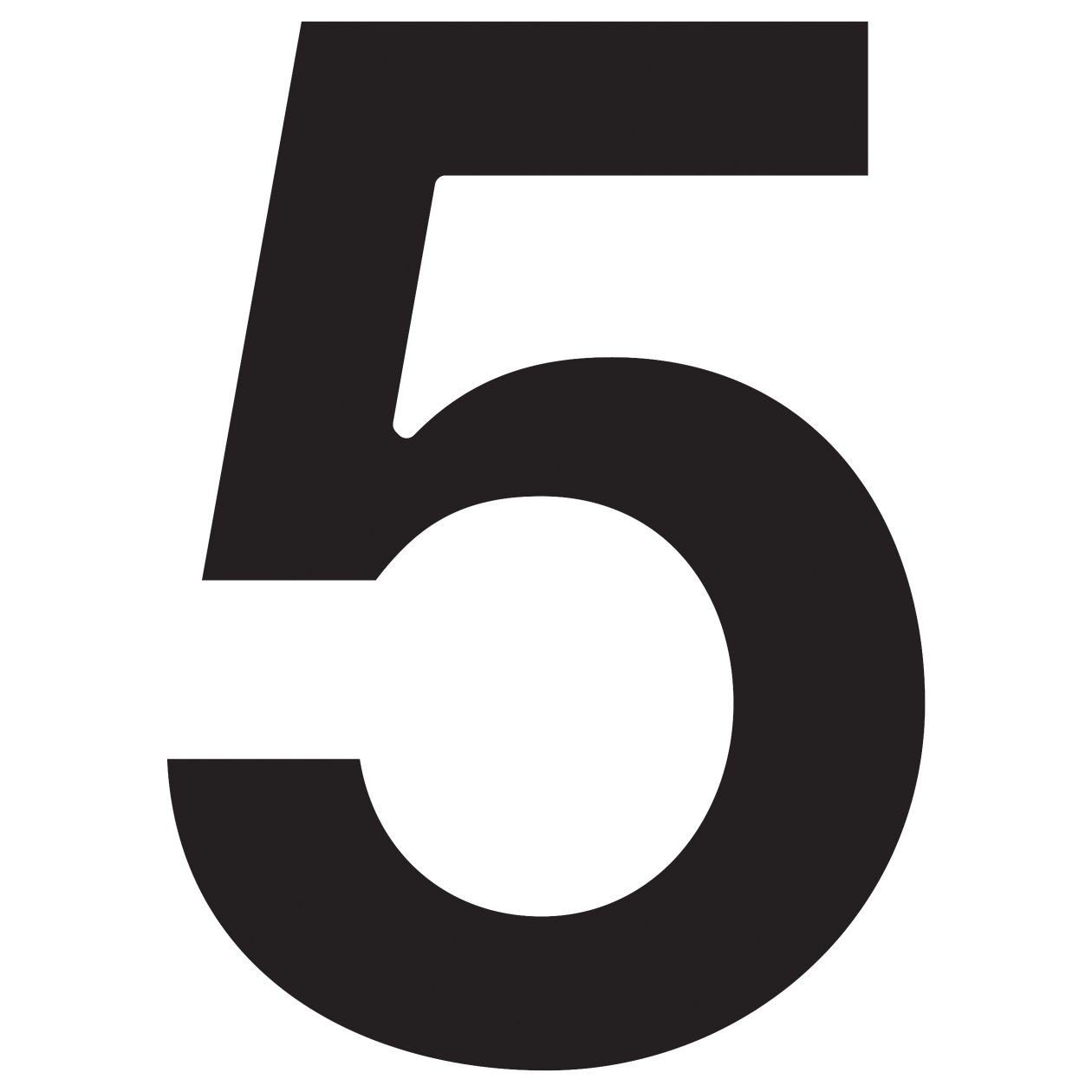''5'' Schwarz Hausnummer Bravios Briefkasten