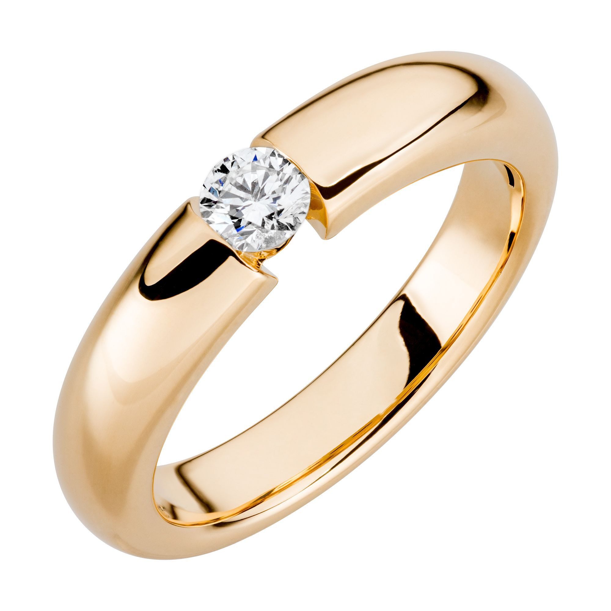 Fingerring Gold 750 mit natürlichem Brillant 0,25ct.