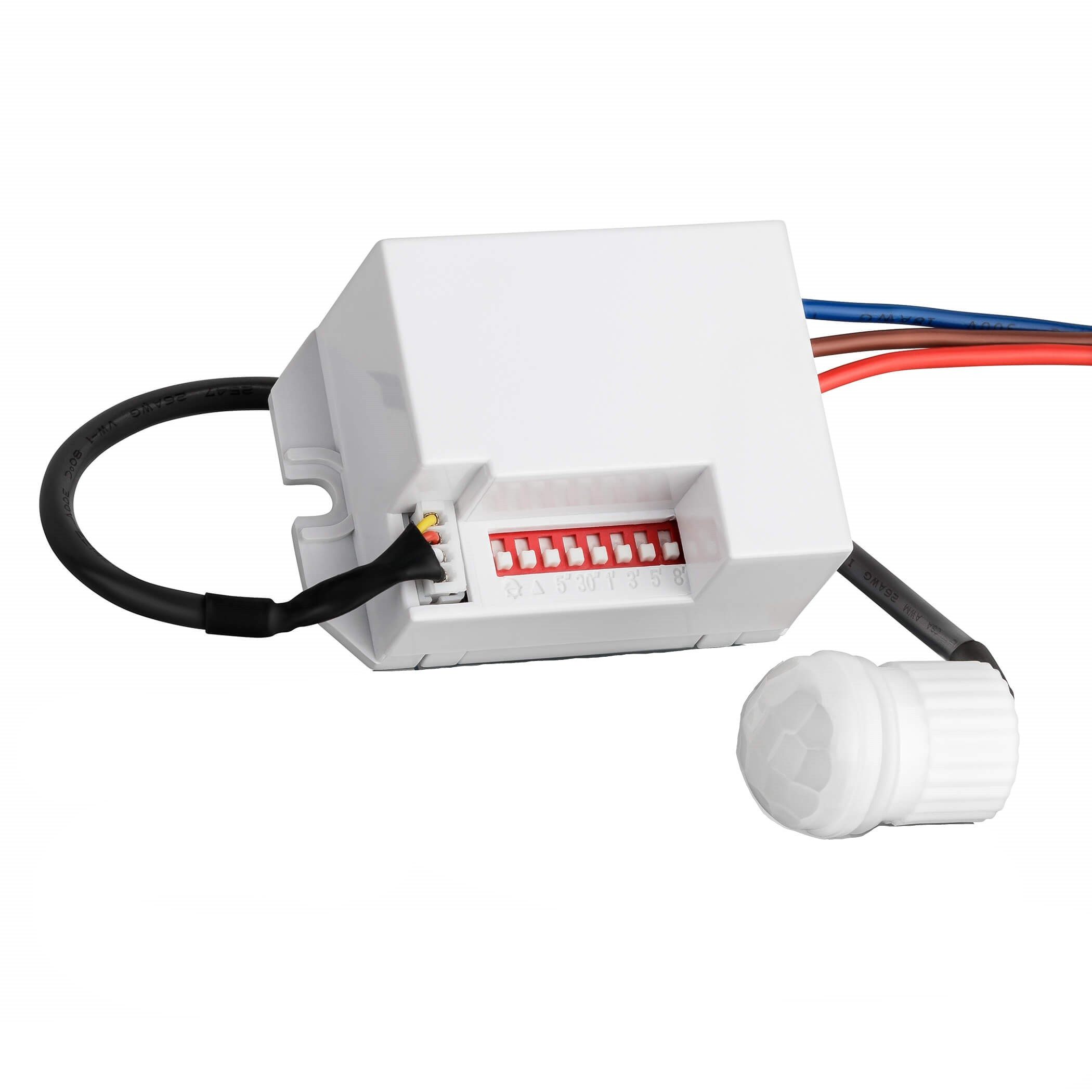 Bewegungsmelder Mini Bewegungsmelder Unterputz programmierbar Infrarot LED geeignet