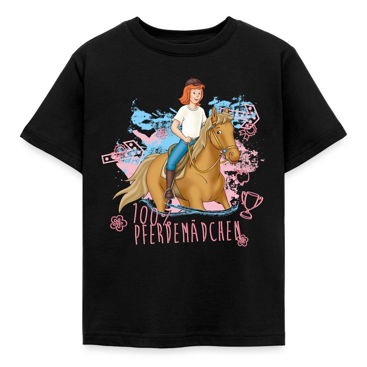 T-Shirt Bibi Und Tina Pferdemädchen 100% Kinder T-Shirt