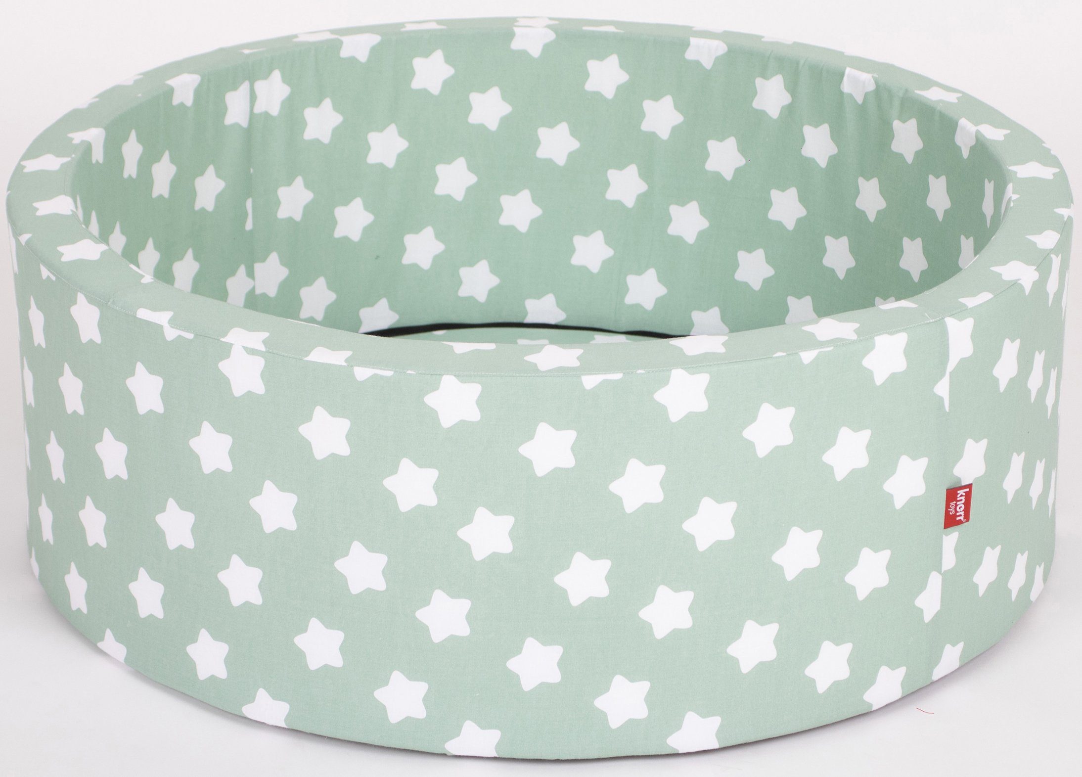 Knorrtoys® Bällebad Soft, Green White Stars, mit300 Bälle grey/white/transparent; Made in Europe