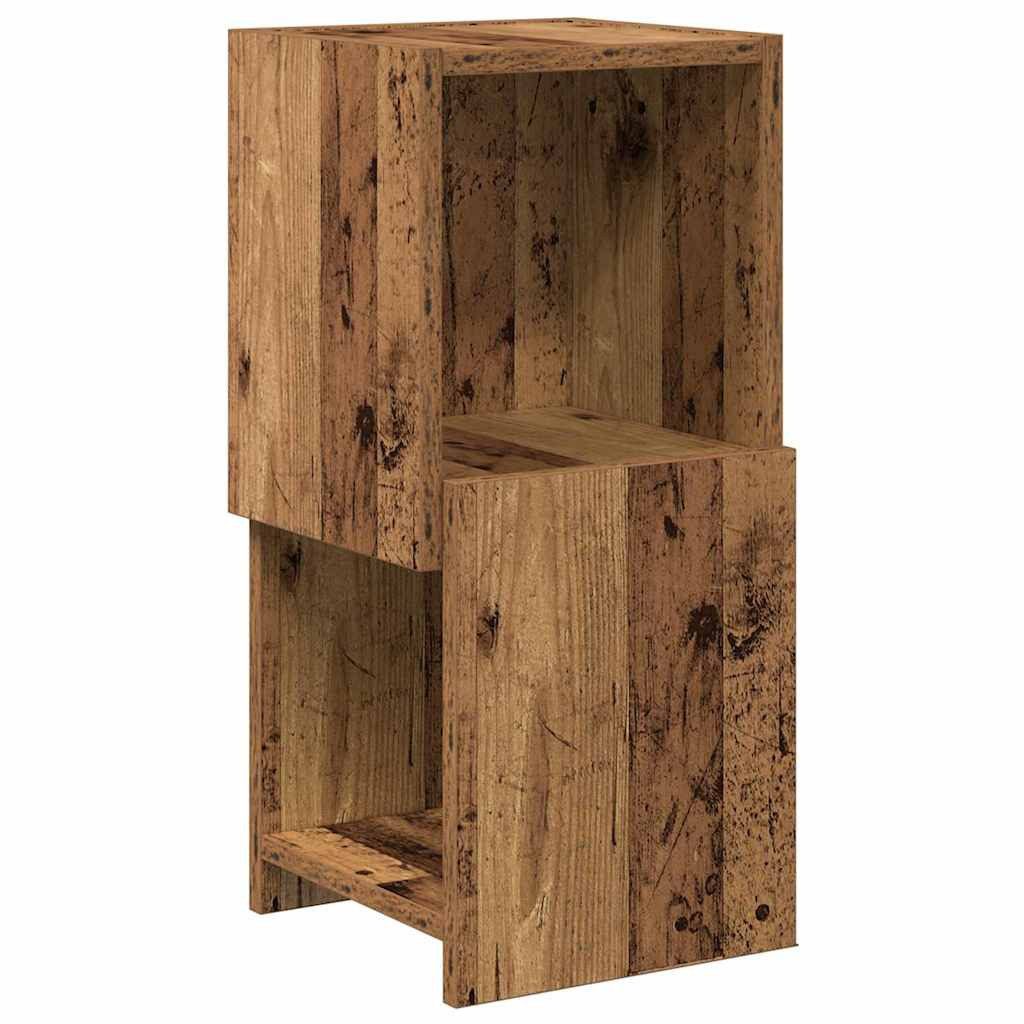 vidaXL Eckschrank Eckschrank 25,5x25x55cm Holzwerkstoff Altholz (1-St)