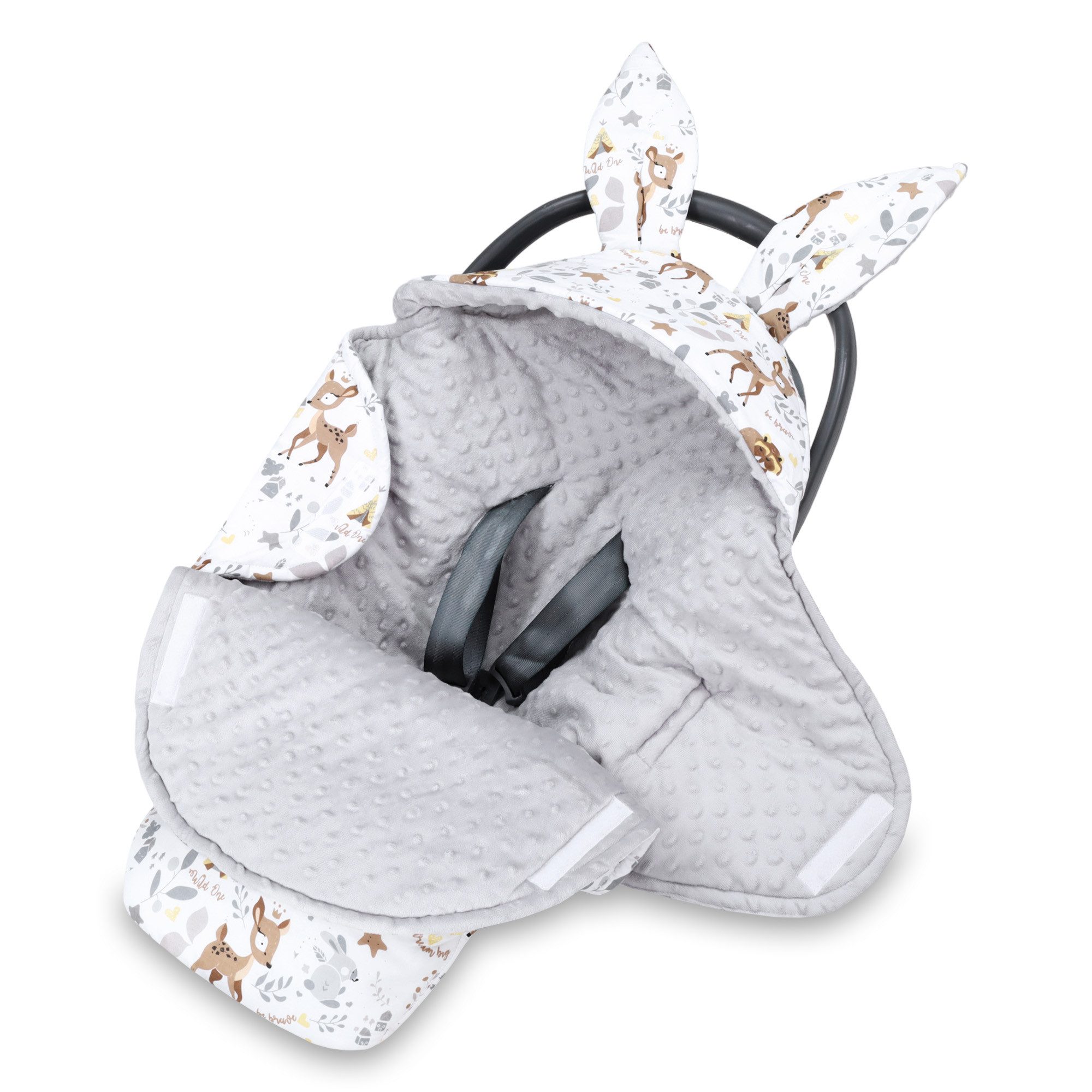 Einschlagdecke Minky babyschale kinderwagen - 80x87 cm babydecke für Kinderautositz