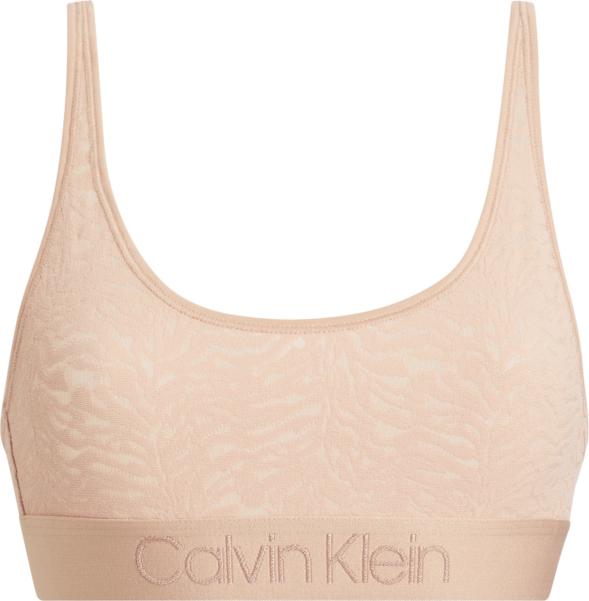 ist eine große Lagerräumung Calvin Klein BRALETTE Bralette-BH UNLINED STONE_GREY Spitze Underwear aus