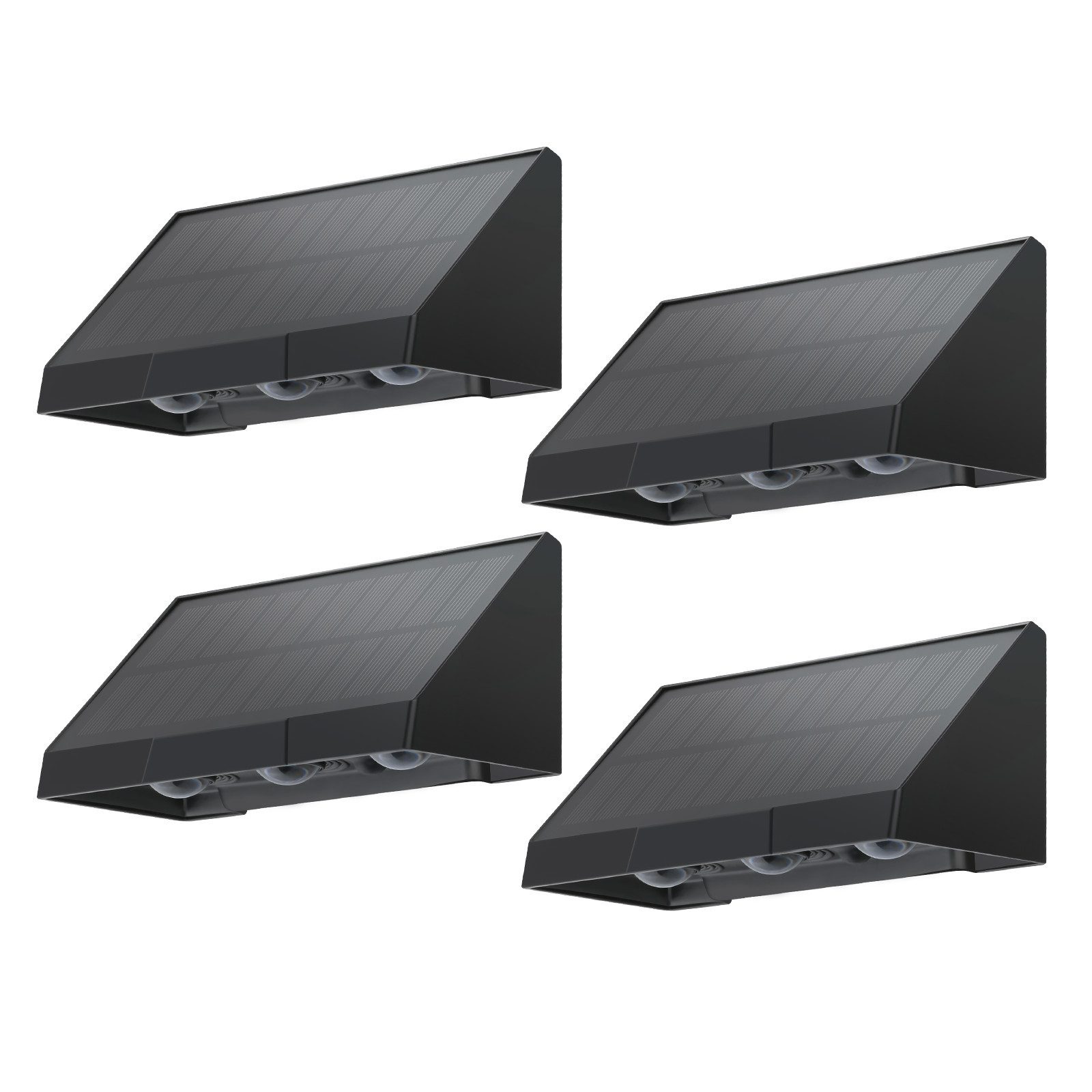 ZMH Außen-Wandleuchte 1/2/4ER Wandlampe solar 3000K 2 Modi Solarwandleuchte günstig online kaufen