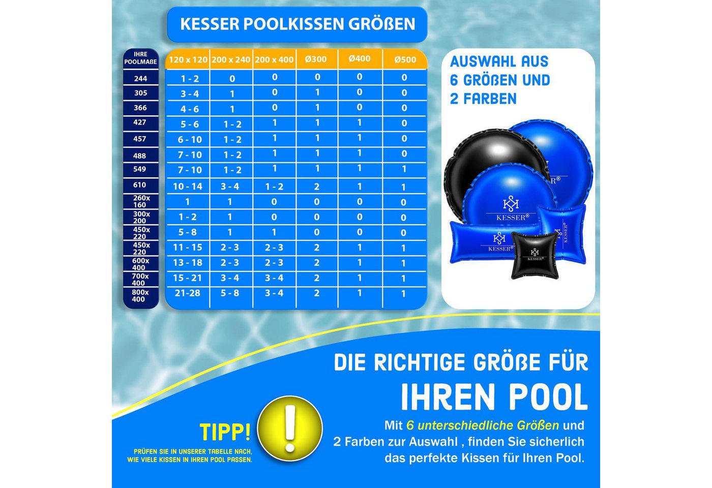 Thumbnail - KESSER Pool-Abdeckplane (6-St)