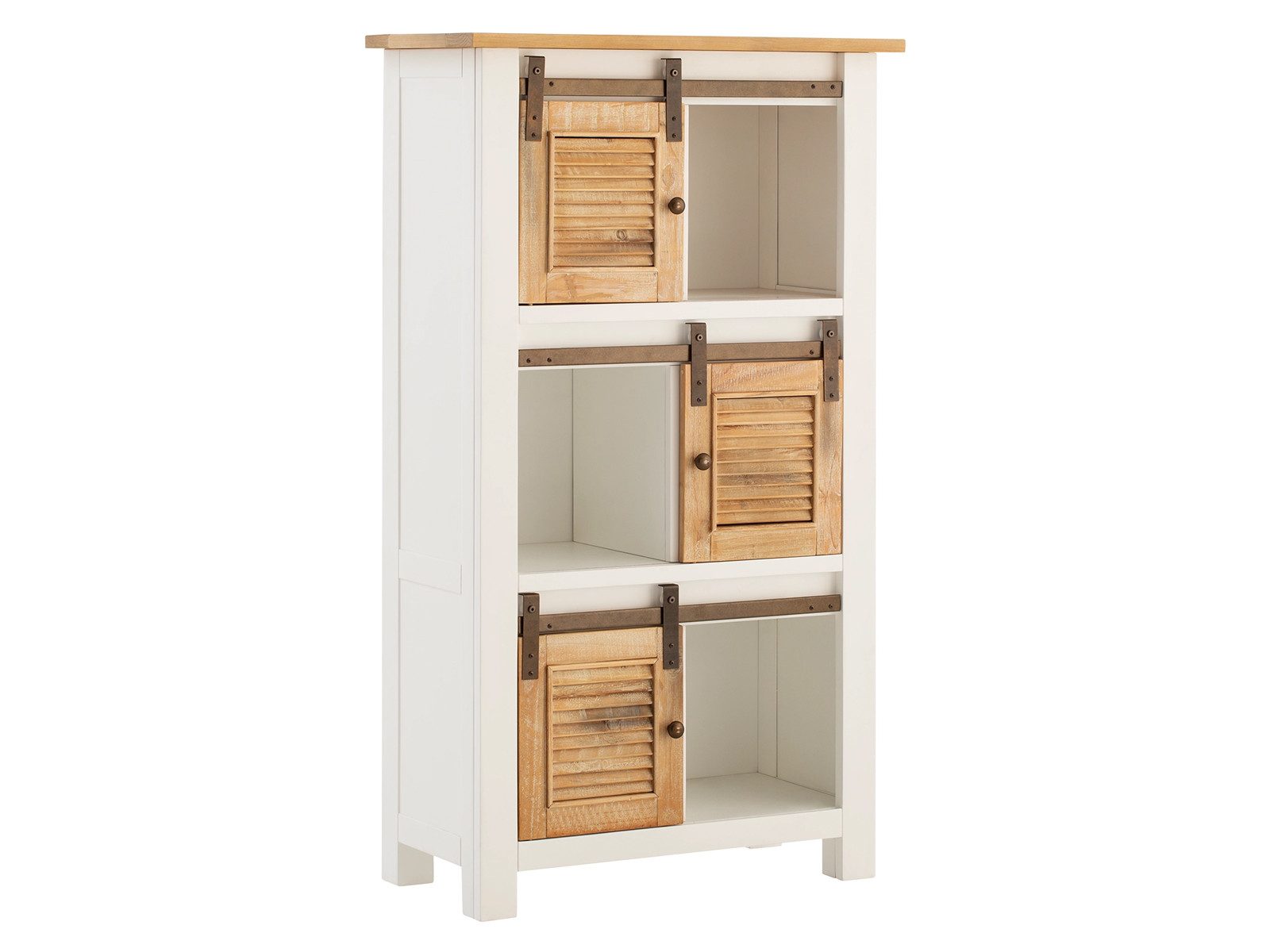 massivum Bücherregal Capera, Holz weiß braun