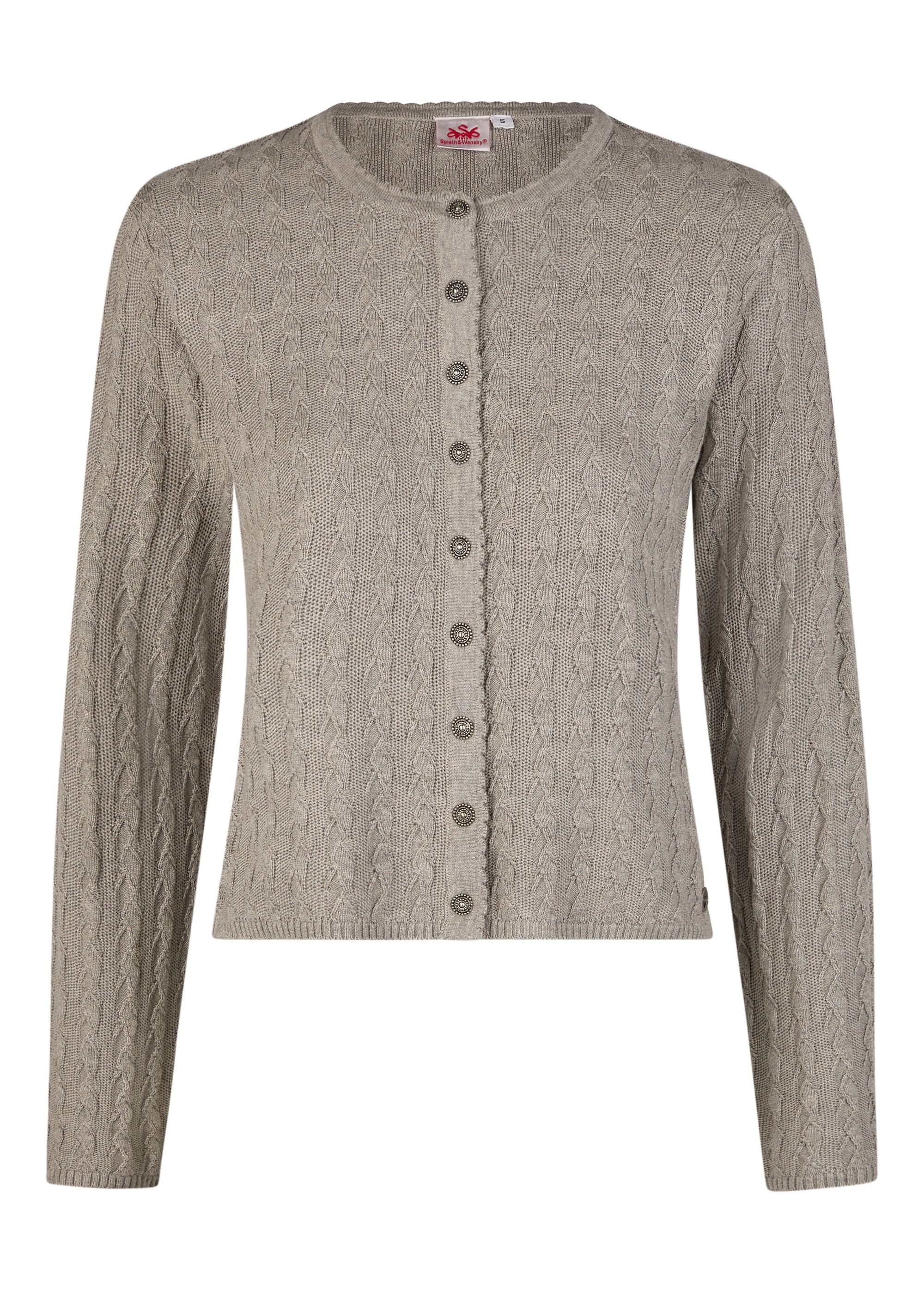 Spieth & Wensky Trachtenstrickjacke Hummeltal (1-tlg) mit klassischem Zopfmuster