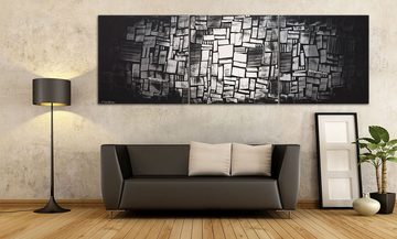 WandbilderXXL XXL-Wandbild Light Mosaic 240 x 80 cm, Abstraktes Gemälde, handgemaltes Unikat