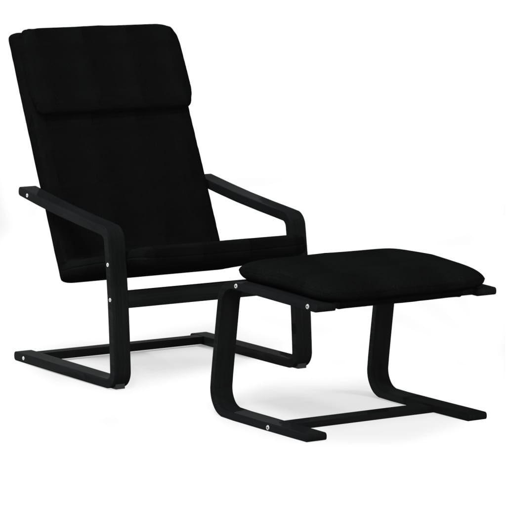 vidaXL Sessel Relaxsessel mit Hocker Schwarz günstig online kaufen