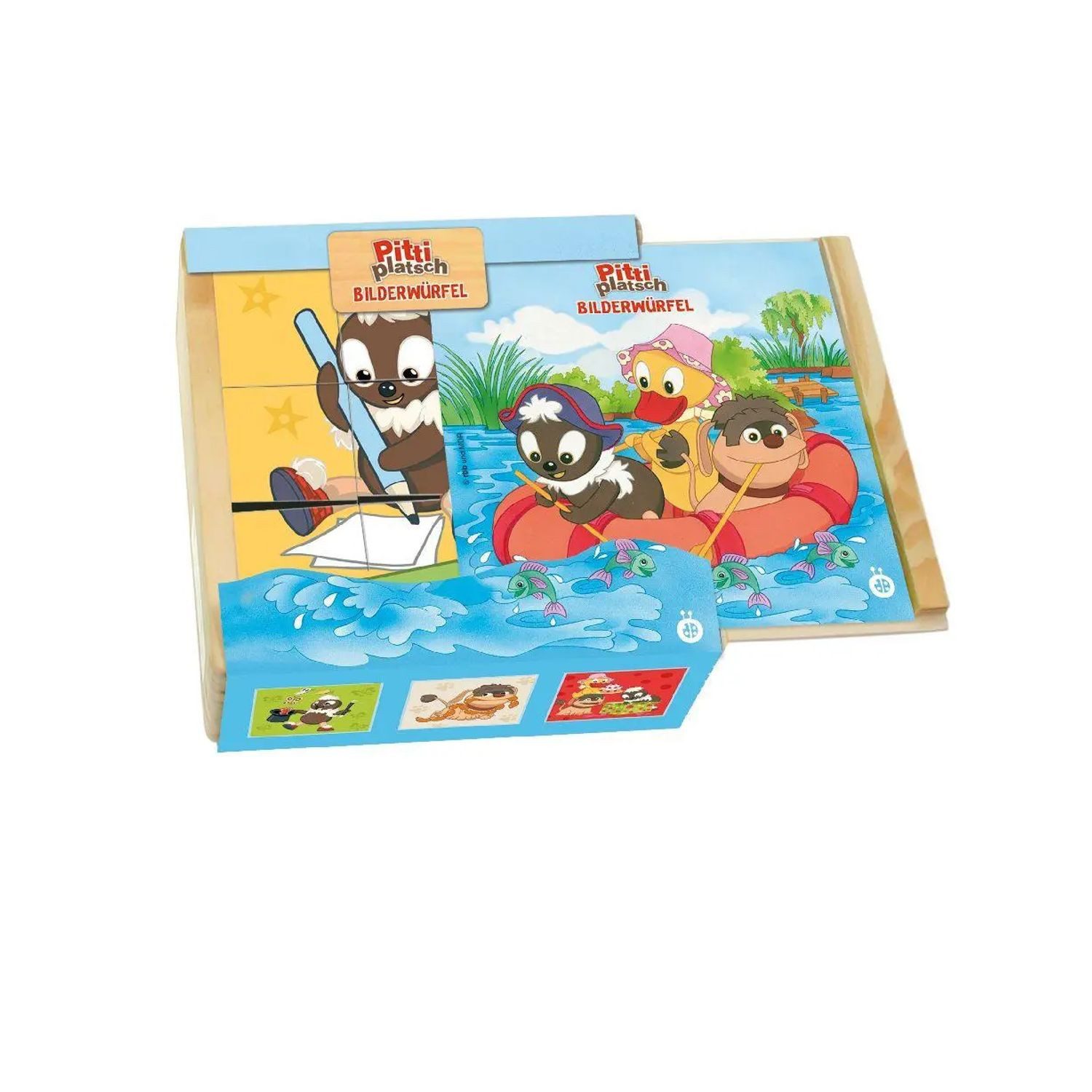 Trötsch Verlag Puzzle Trötsch Unser Sandmännchen Bilderwürfel Pittiplatsch Holz, Puzzleteile