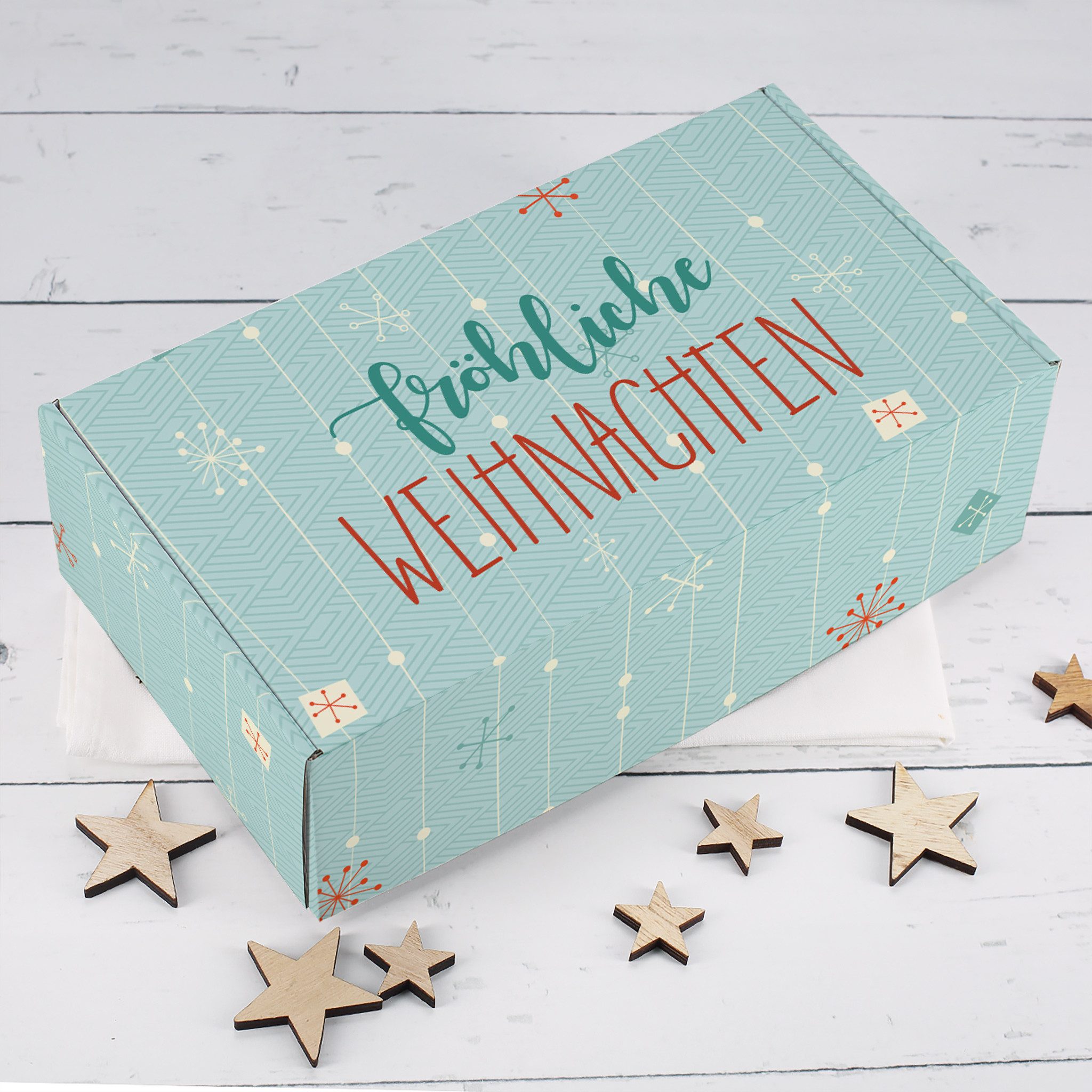 Herz & Heim Geschenkbox für Weihnachtsgeschenke - Geschenkverpackung zu Weihnachten, aus stabilem Karton