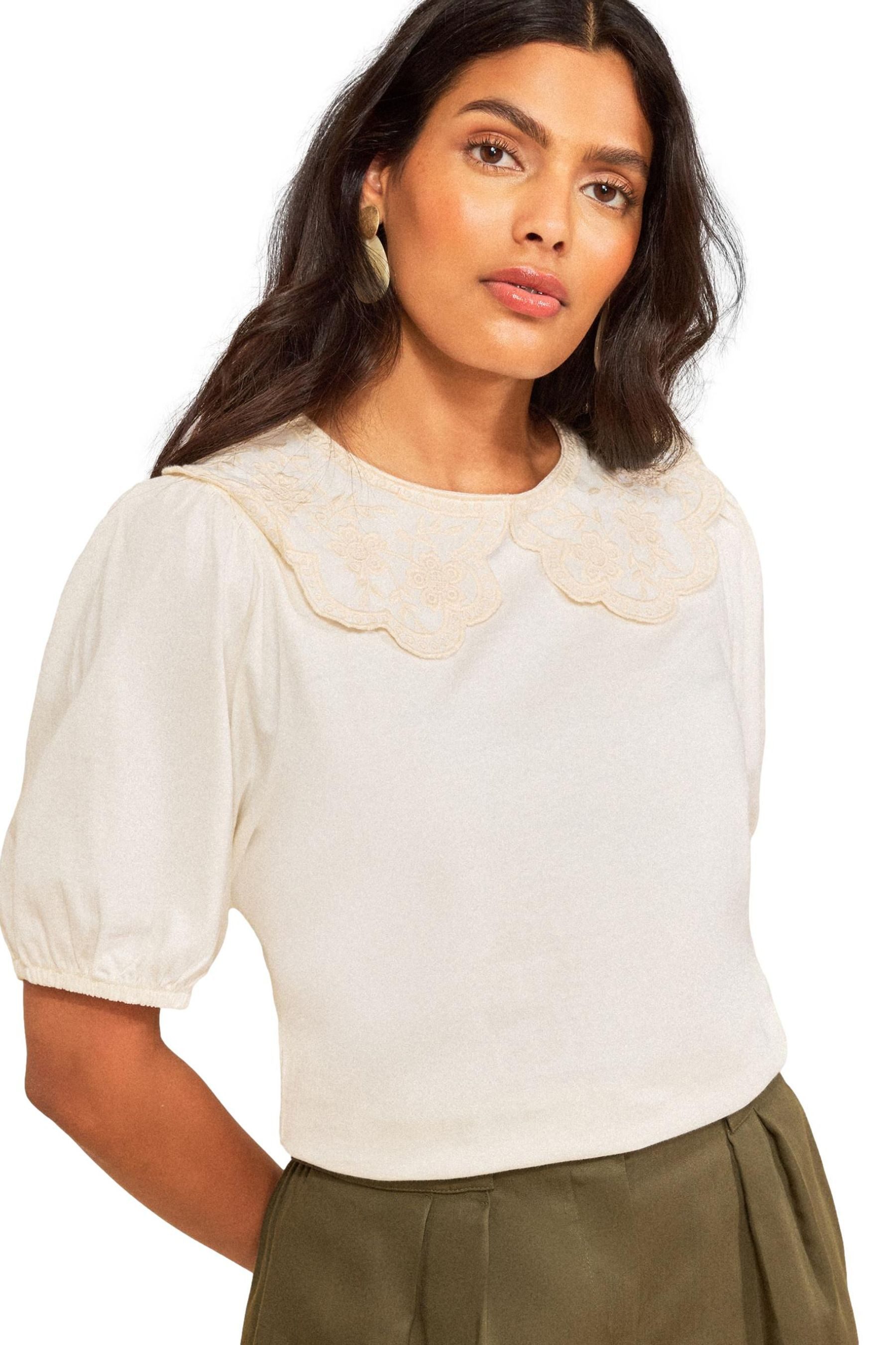 Love & Roses T-Shirt Love & Roses T-Shirt, bestickter Kragen, Regular (1-tlg)