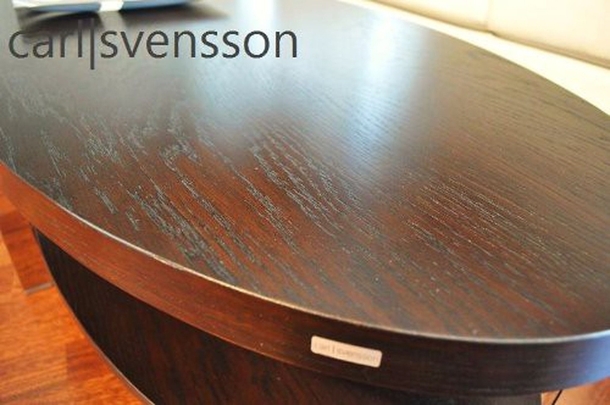 Wenge Tisch svensson carl Couchtisch / oval Couchtisch Wenge Walnuss O-111 Walnuss Design 118x60x33,5cm