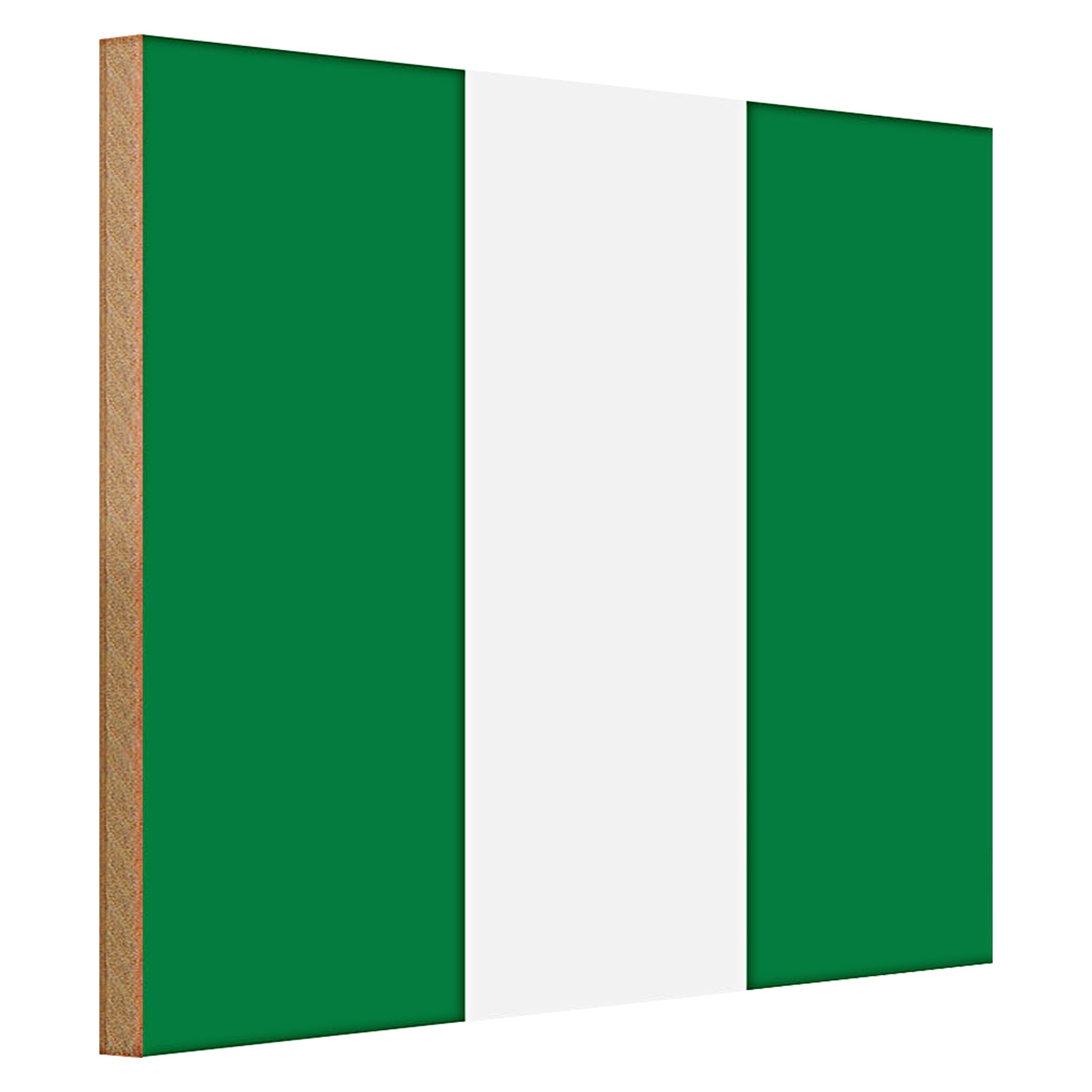 Roomando Holzbild Flagge Nigeria 40x30cm Flag of Nigeria