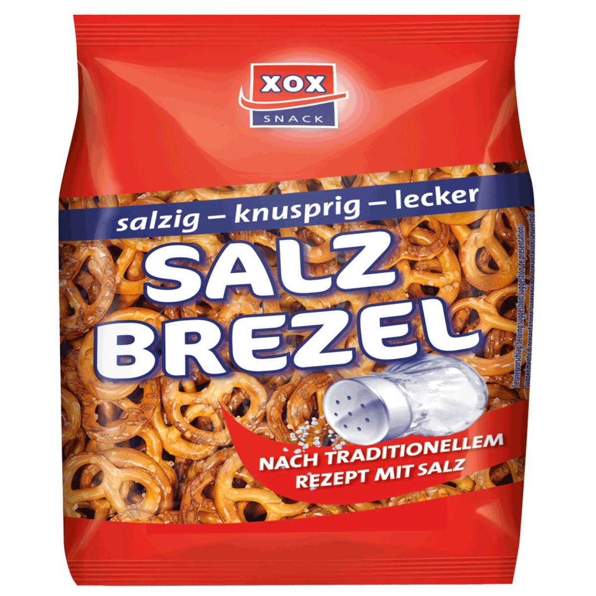 XOX Knabberei, XOX Salz Brezeln knuspriges leckeres Laugengebäck mit Salz 175g